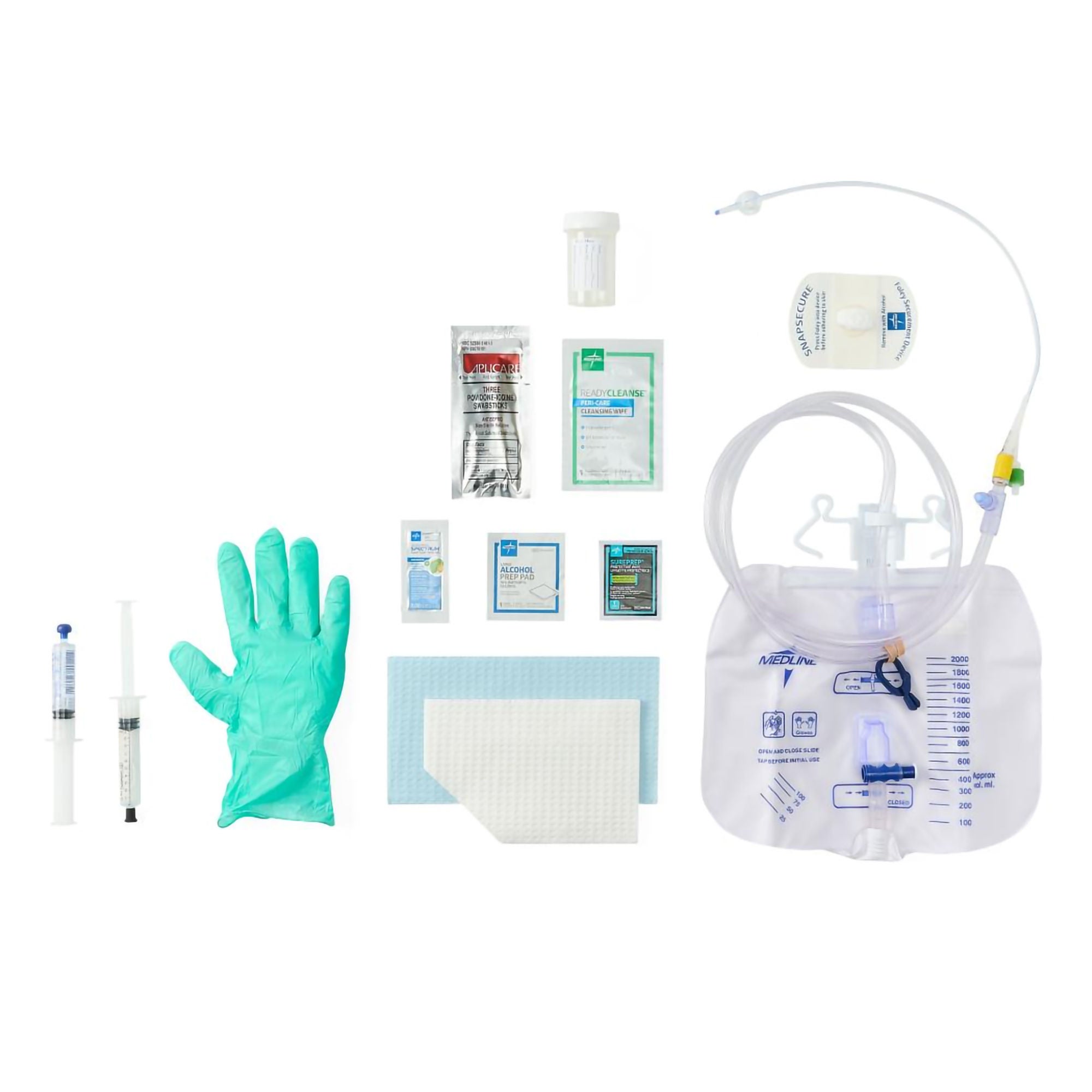 Medline - DYND150714 Indwelling Catheter Tray Medline Foley 14 Fr. Silicone