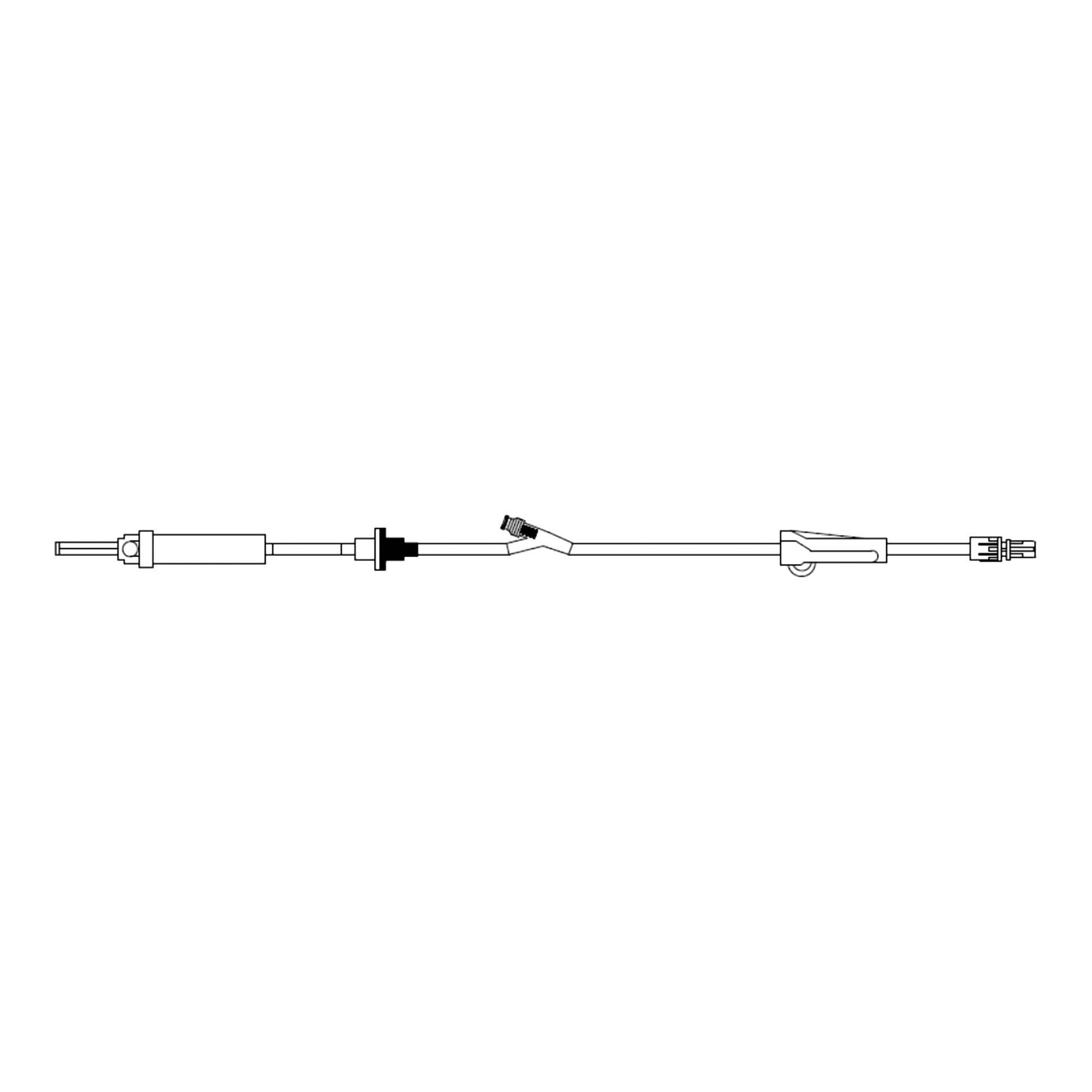 Intuvie LLC - BX-70071-P IV Pump Set Z-800 Pump 1 Port 20 Drops / mL Drip Rate Without Filter 105 Inch Tubing Solution