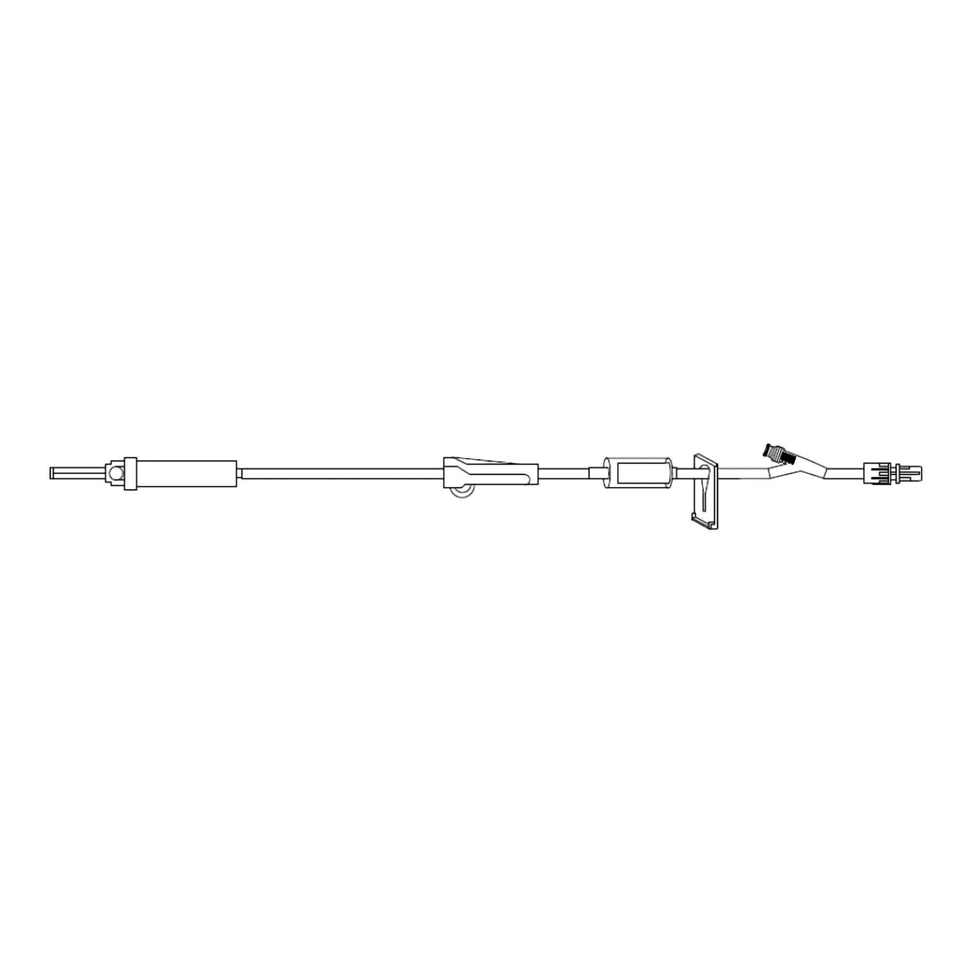Intuvie LLC - BX-70071-DF IV Pump Set Z-800 Pump 1 Port 20 Drops / mL Drip Rate 0.22 Micron Filter 105 Inch Tubing Solution