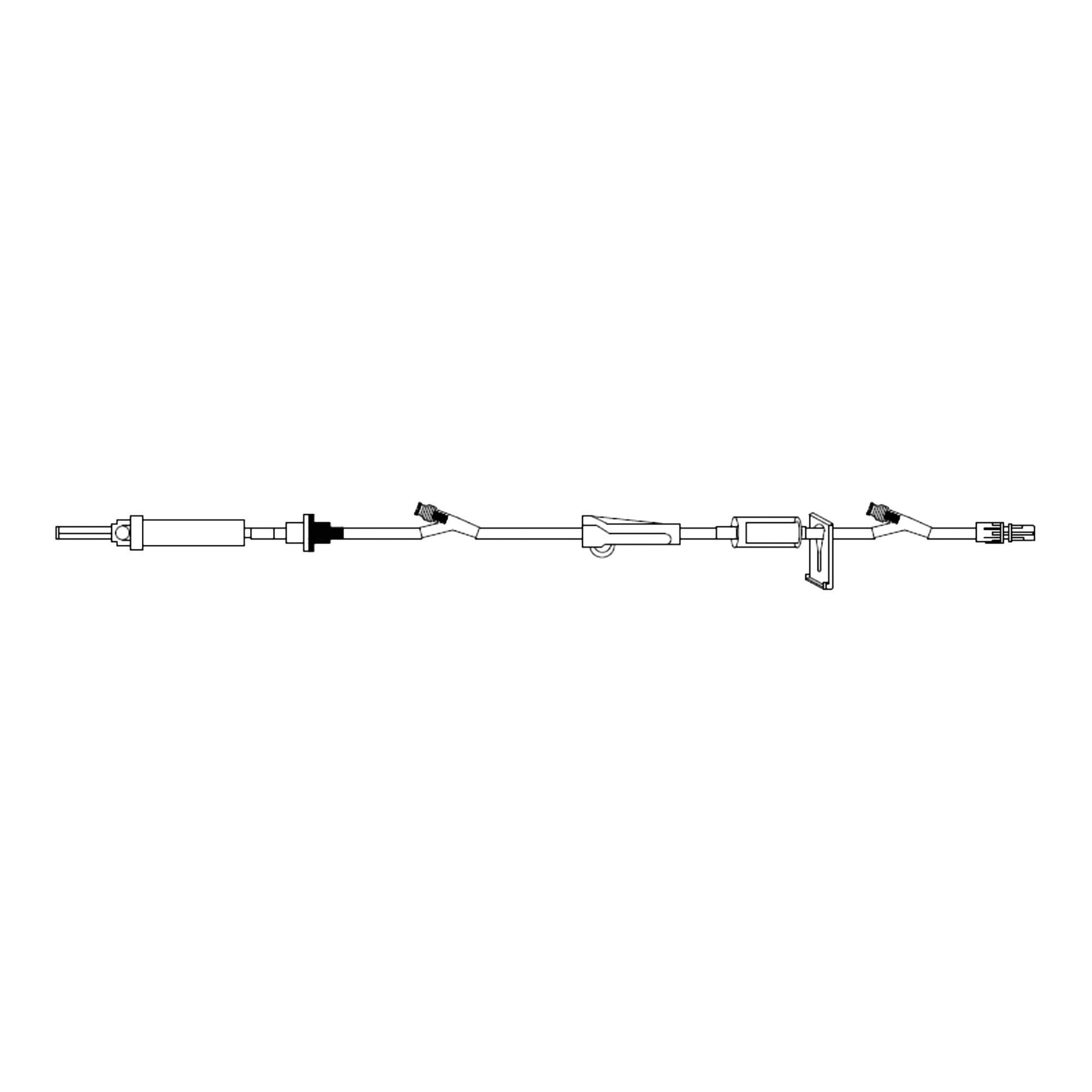 Intuvie LLC - BX-70072-F IV Pump Set Z-800 Pump 2 Ports 20 Drops / mL Drip Rate 0.22 Micron Filter 105 Inch Tubing Solution