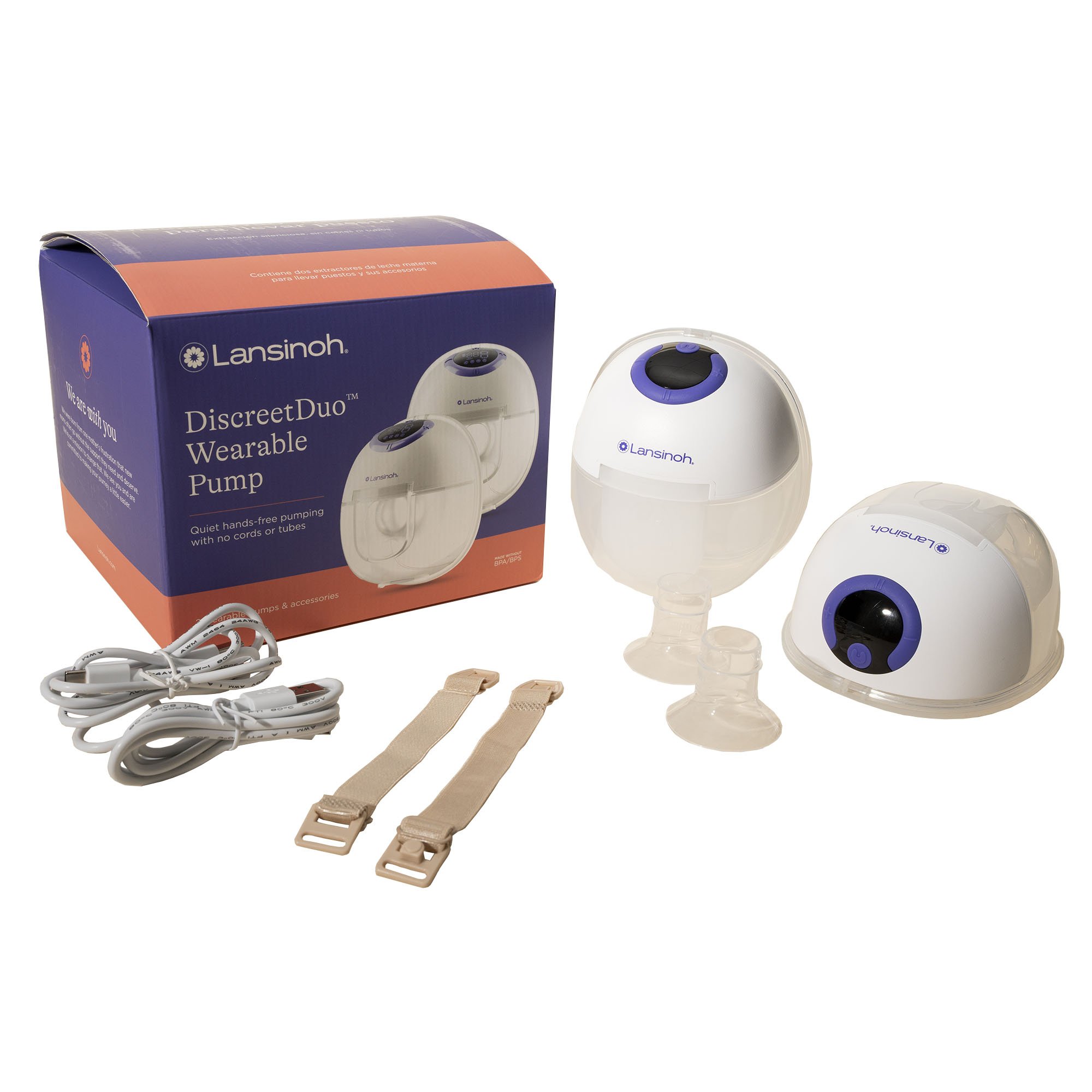 Emerson Healthcare 53751 - Lansinoh® DiscreetDuo™ Wearable Breast Pump for Quiet Hands-Free Pumping - 1/Each, 8/Case