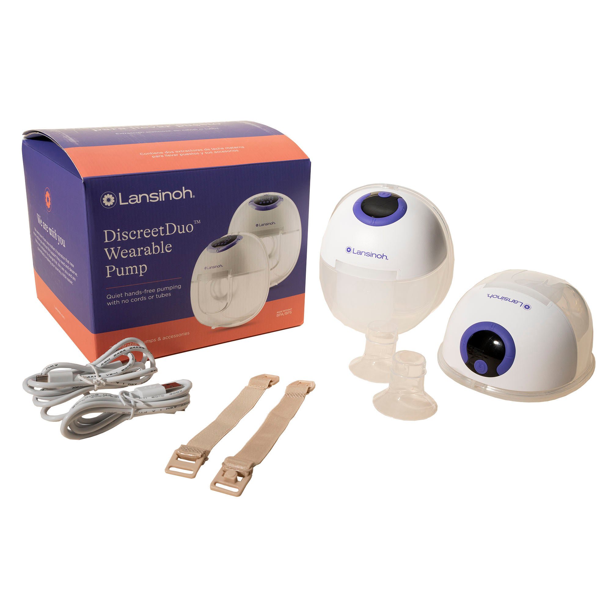 Emerson Healthcare - 53751 Lansinoh® DiscreetDuo™ Wearable Breast Pump for Quiet Hands-Free Pumping