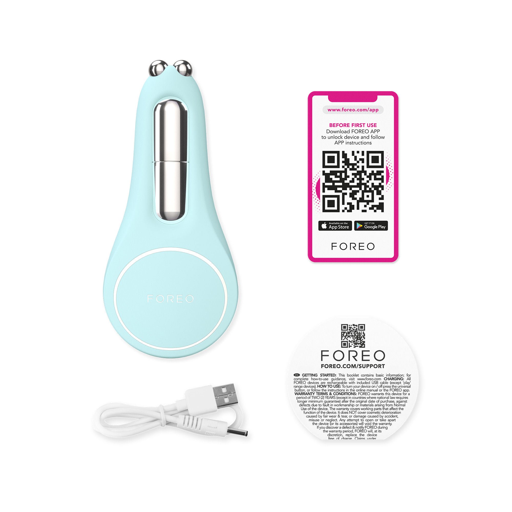 Foreo Inc - F1740 BEAR™ 2 Eyes & Lips Microcurrent Line Smoothing Device