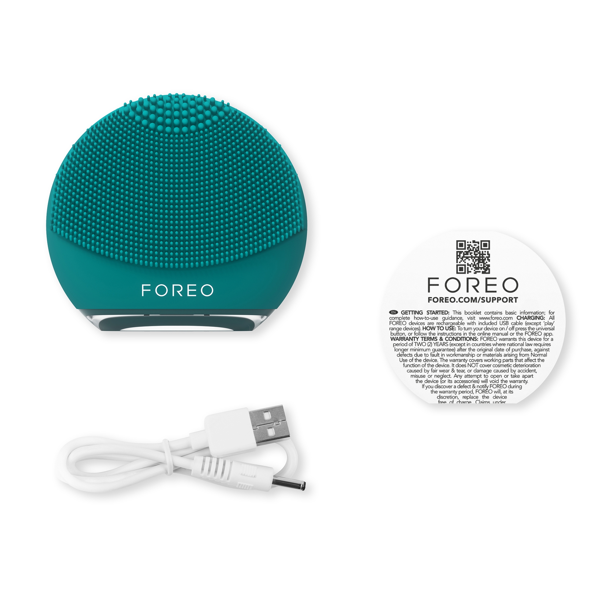 Foreo Inc F1368 - LUNA™ 4 go Portable Facial Cleansing Device, Evergreen - 1/Each