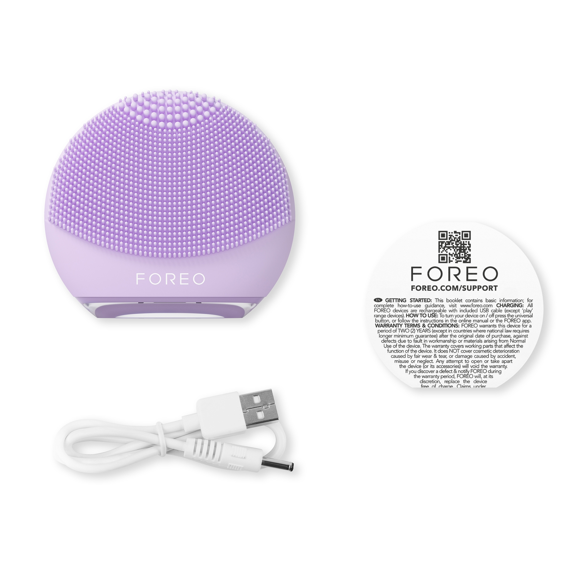 Foreo Inc F1337 - LUNA™ 4 go Portable Facial Cleansing Device, Lavender - 1/Each