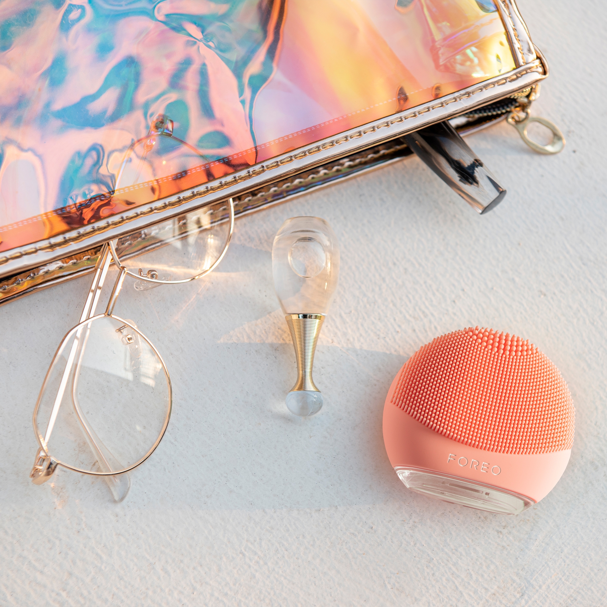 Foreo Inc F1344 - LUNA™ 4 go Portable Facial Cleansing Device, Peach - 1/Each