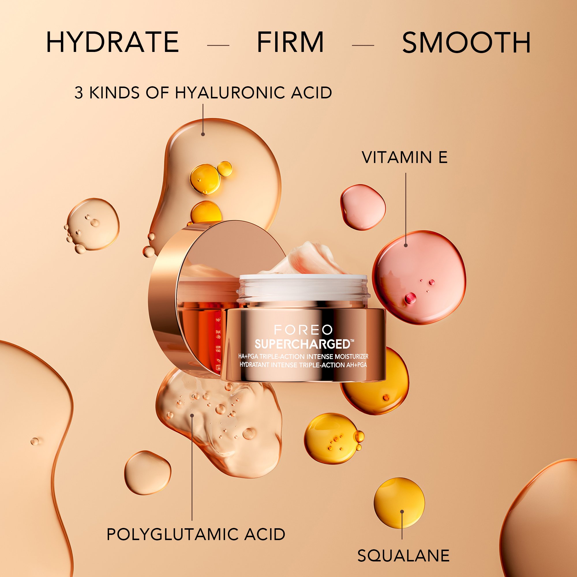 Foreo Inc F0859 - SuperCharged™ HA+PGA Triple-Action Intense Moisturizer - 1/Each