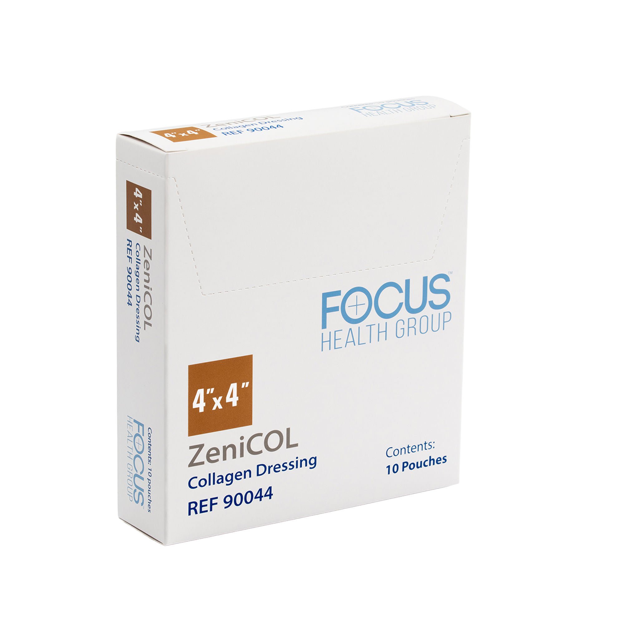 Focus Health Group - 90044 Collagen Dressing ZeniCOL 4 X 4 Inch Square Sterile