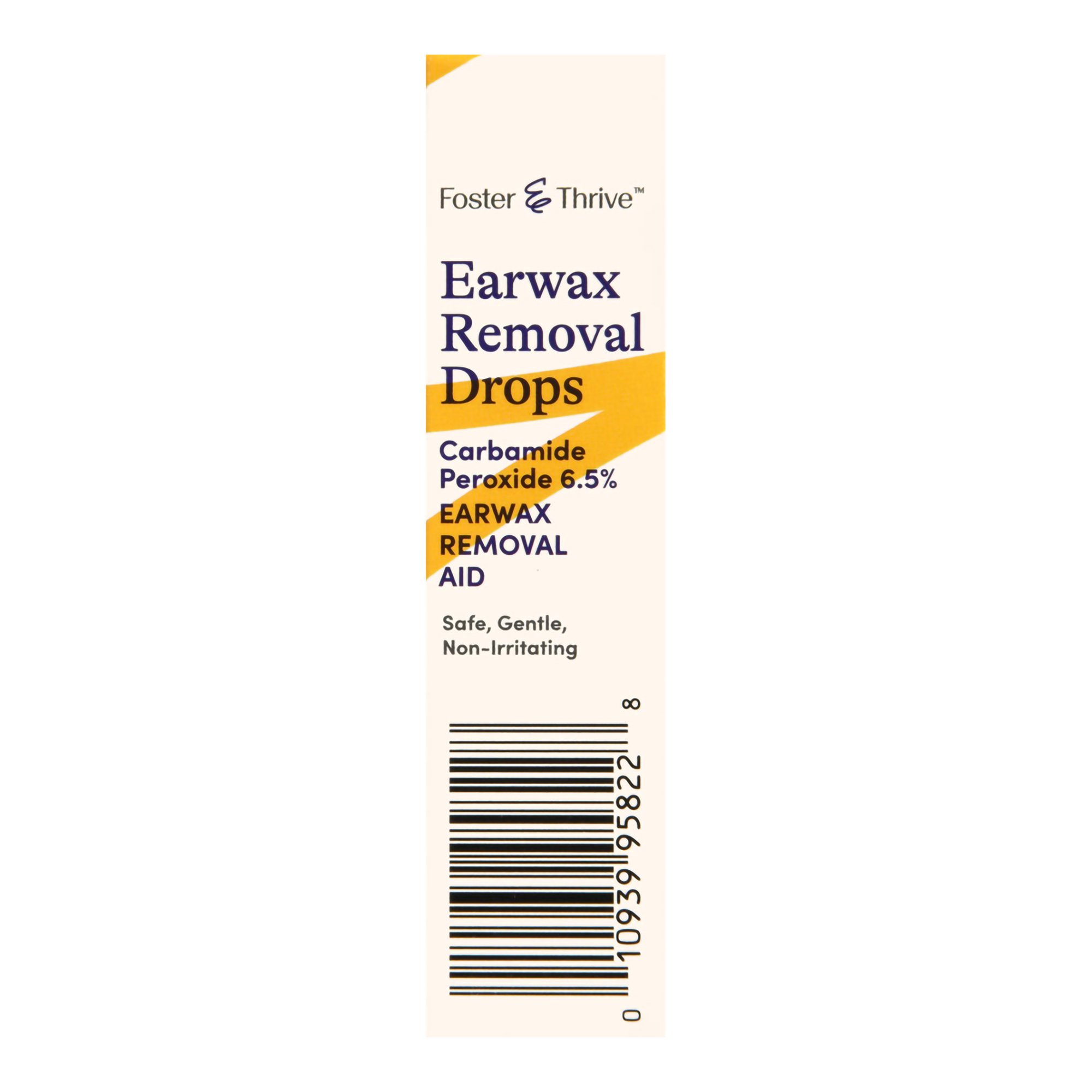 McKesson Brand 70677115401 - Foster & Thrive™ Earwax Removal Drops Carbamide Peroxide 6.5%, 0.5 Ounce - 1/Each