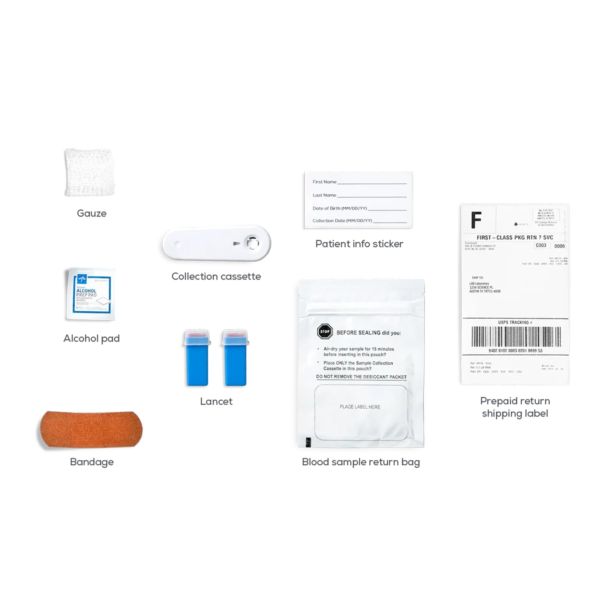 Everly Health Solutions K-EVW-00023 - Everlywell Cholesterol / Lipids Test - 1/Kit, 12/Case