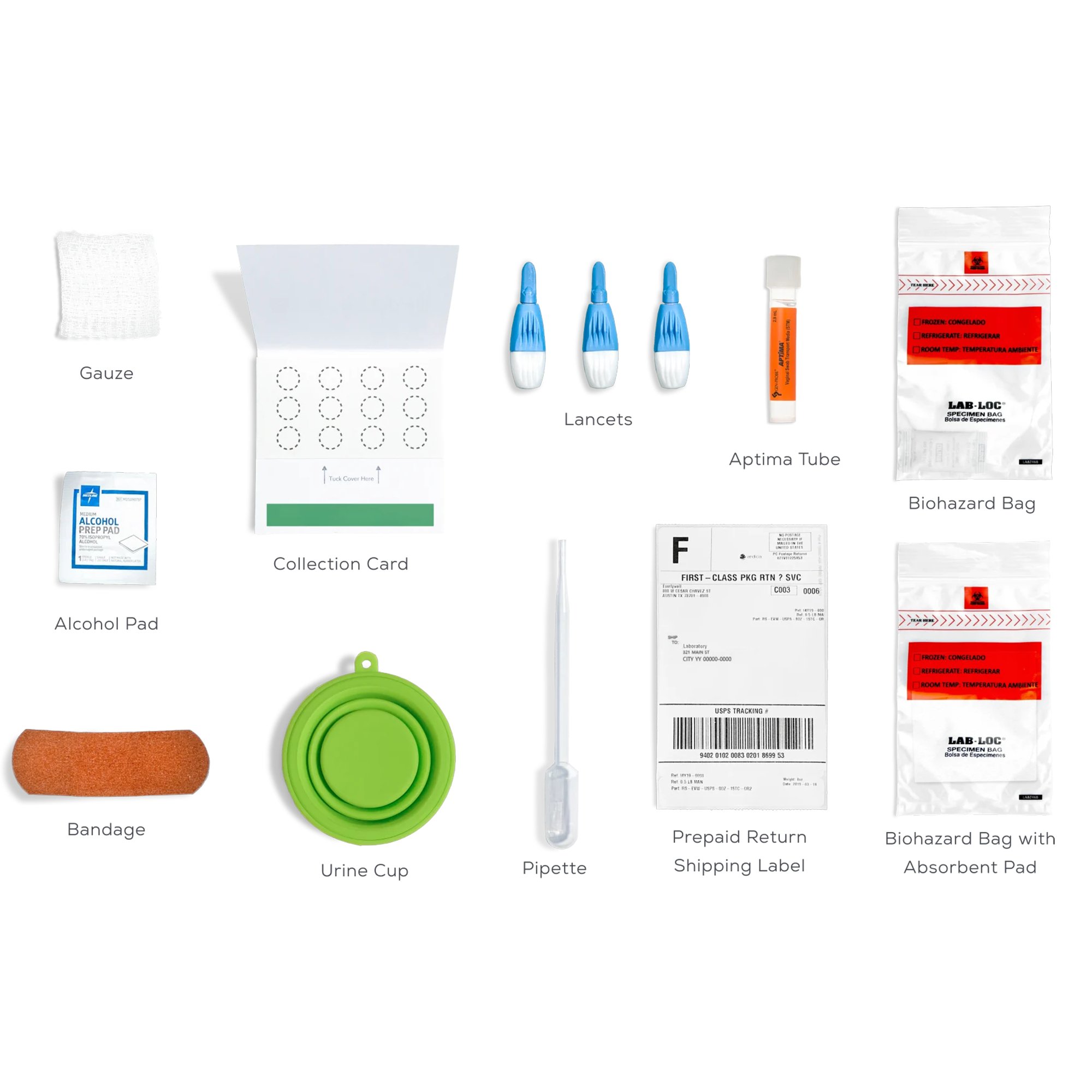 Everly Health Solutions K-EVW-00030 - Everlywell Sexually Transmitted Diseases Test for Men - 1/Kit, 12/Case