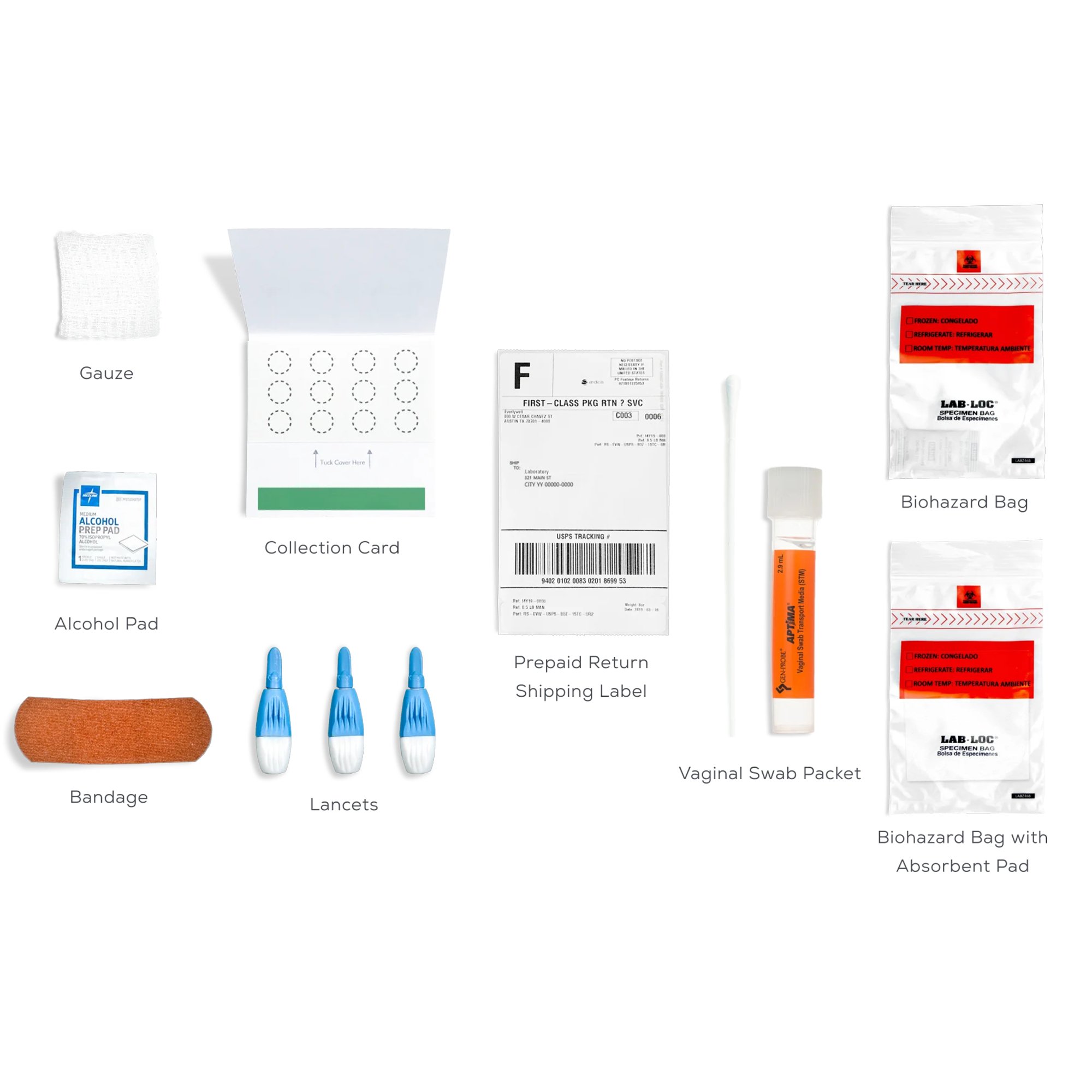 Everly Health Solutions K-EVW-00033 - Everlywell Sexually Transmitted Diseases Test for Women - 1/Kit, 12/Case