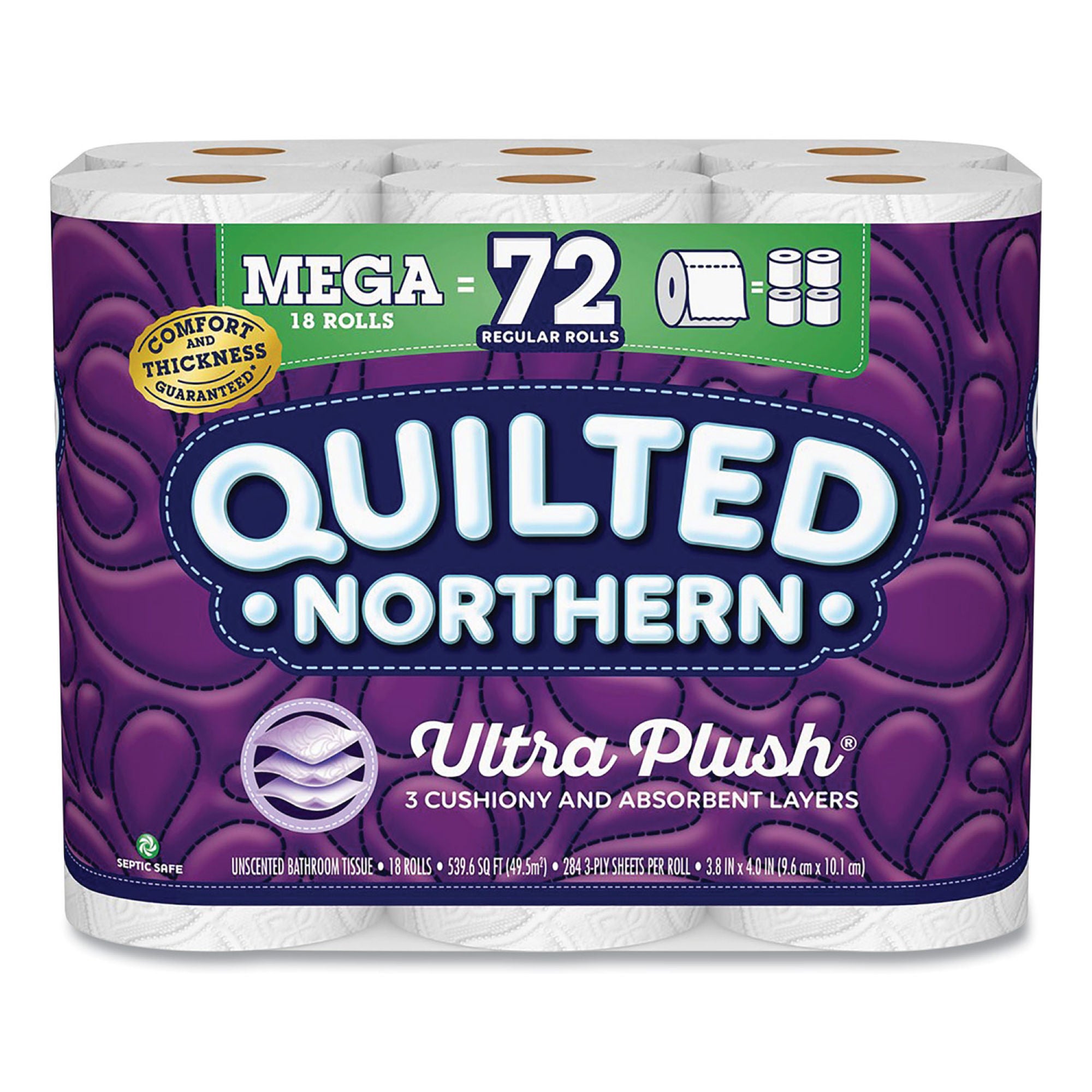Essendant Co-United Stationers - GPC874685 Toilet Tissue Quilted Northern White 3-Ply Jumbo Size Cored Roll 284 Sheets 4 X 4 Inch