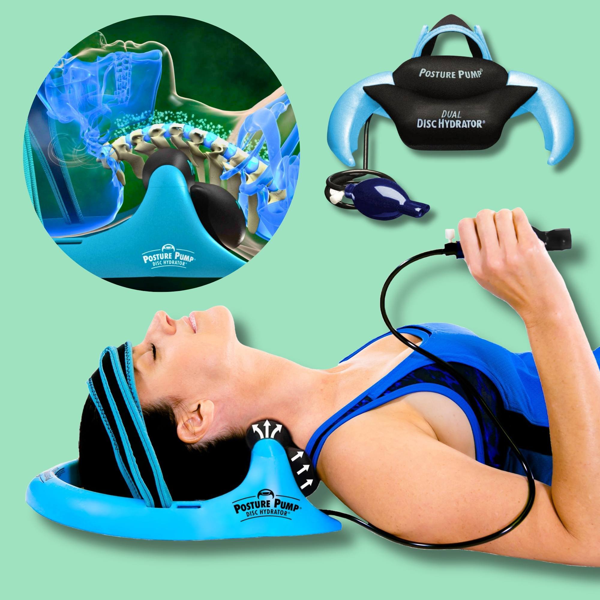 Posture Pro Inc 1411-D - Posture Pump® Cervical Dual Disc Hydrator® Cervical & Thoracic Traction - 1/Each, 12/Case