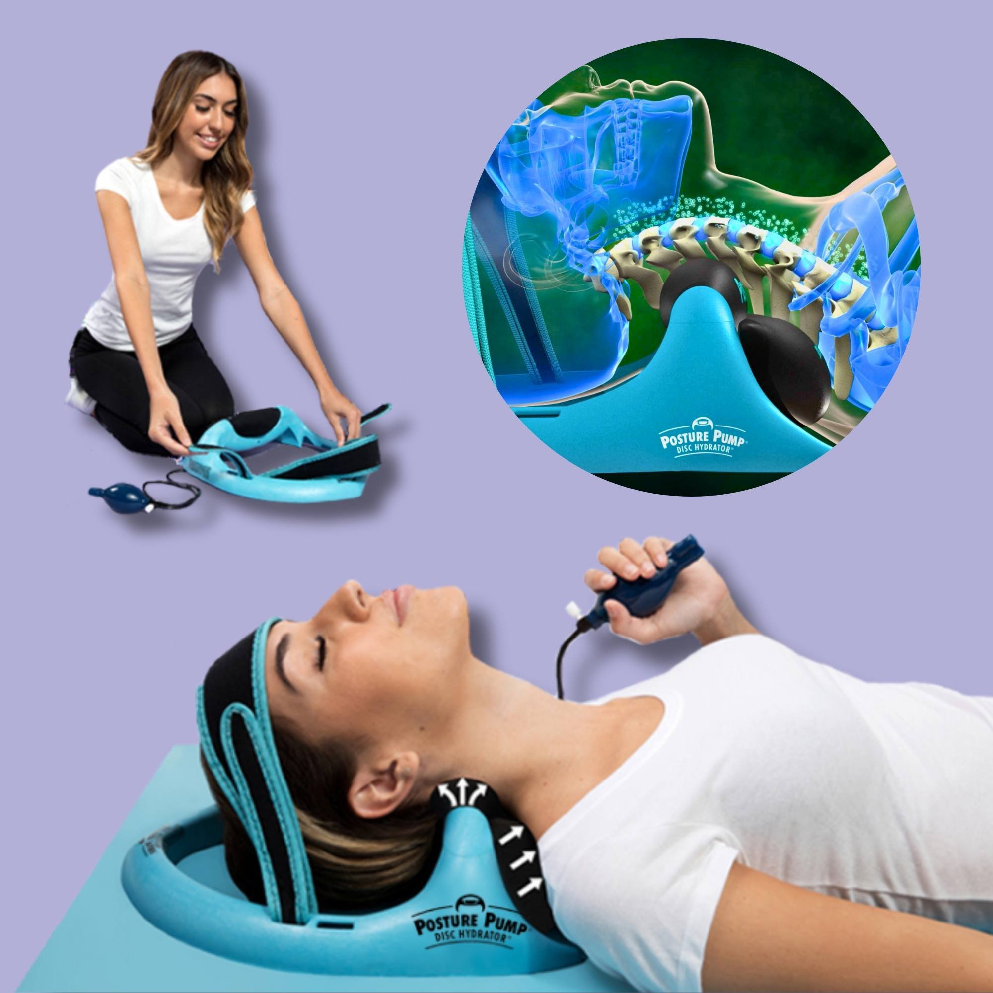 Posture Pro Inc 1411-D - Posture Pump® Cervical Dual Disc Hydrator® Cervical & Thoracic Traction - 1/Each, 12/Case