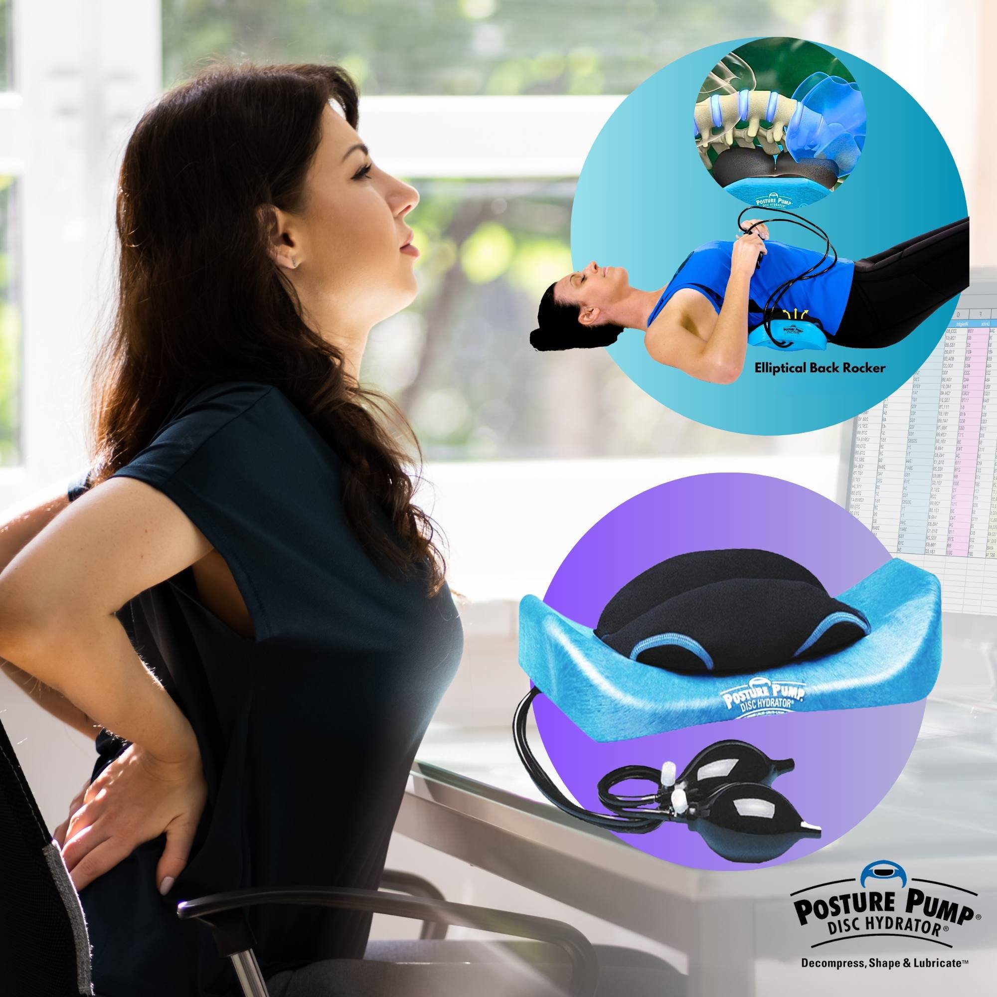 Posture Pro Inc 2011 - Posture Pump® Back Pump Elliptical Back Rocker™ Spinal Traction - 1/Each, 12/Case