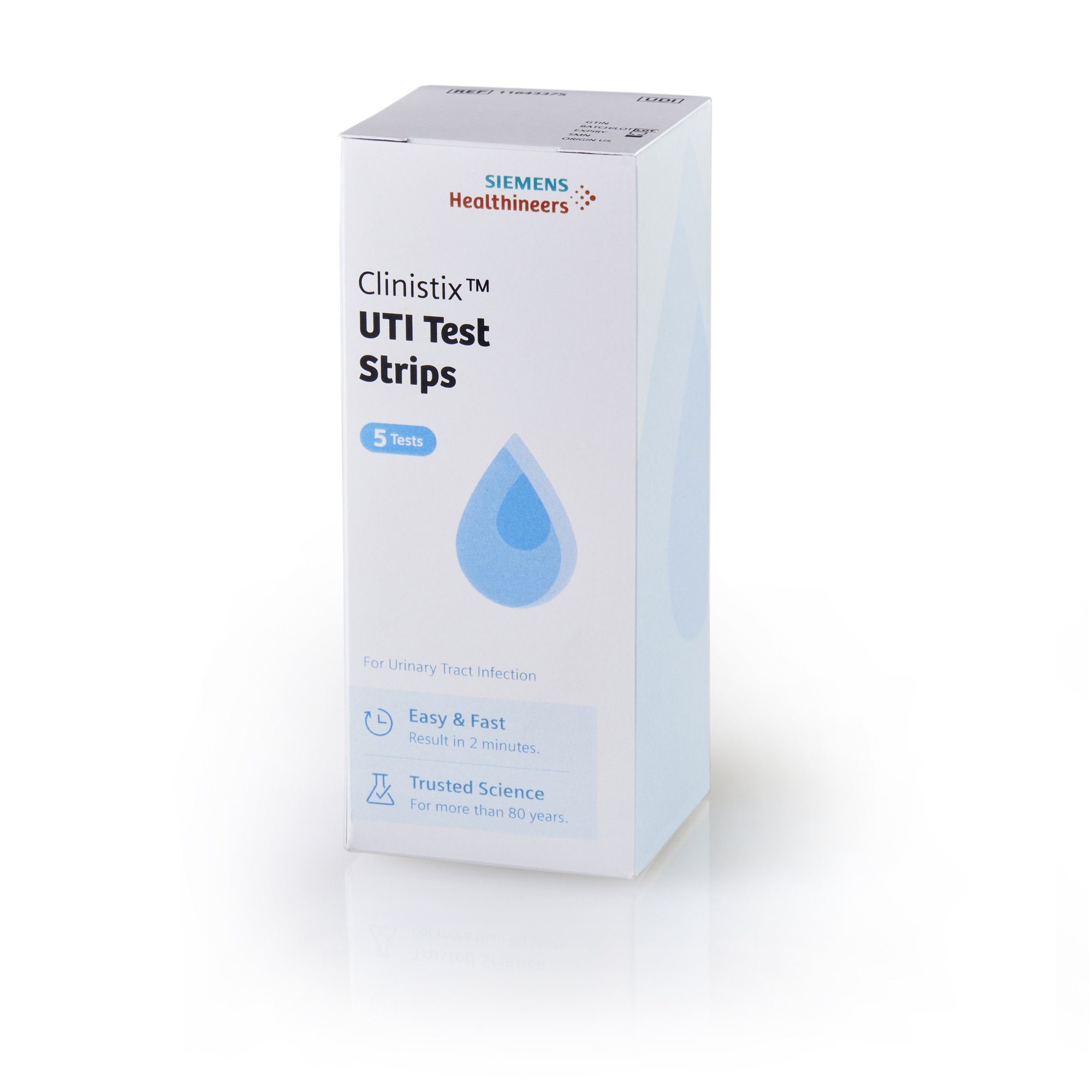 Siemens 11694838 - Clinistix UTI Urine Test Strips - Easy-to-Use, Fast Results, 5 Tests - 1/Kit, 24/Case