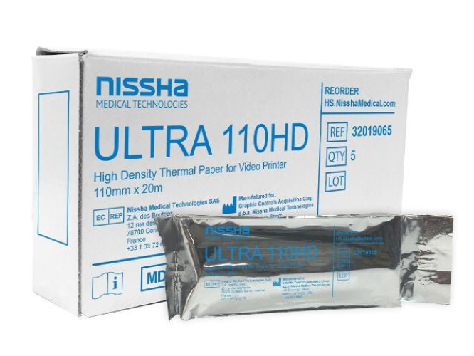 Nissha Medical Tech - 32019065 Ultrasound Video Paper Nissha Roll High Density Without Grid