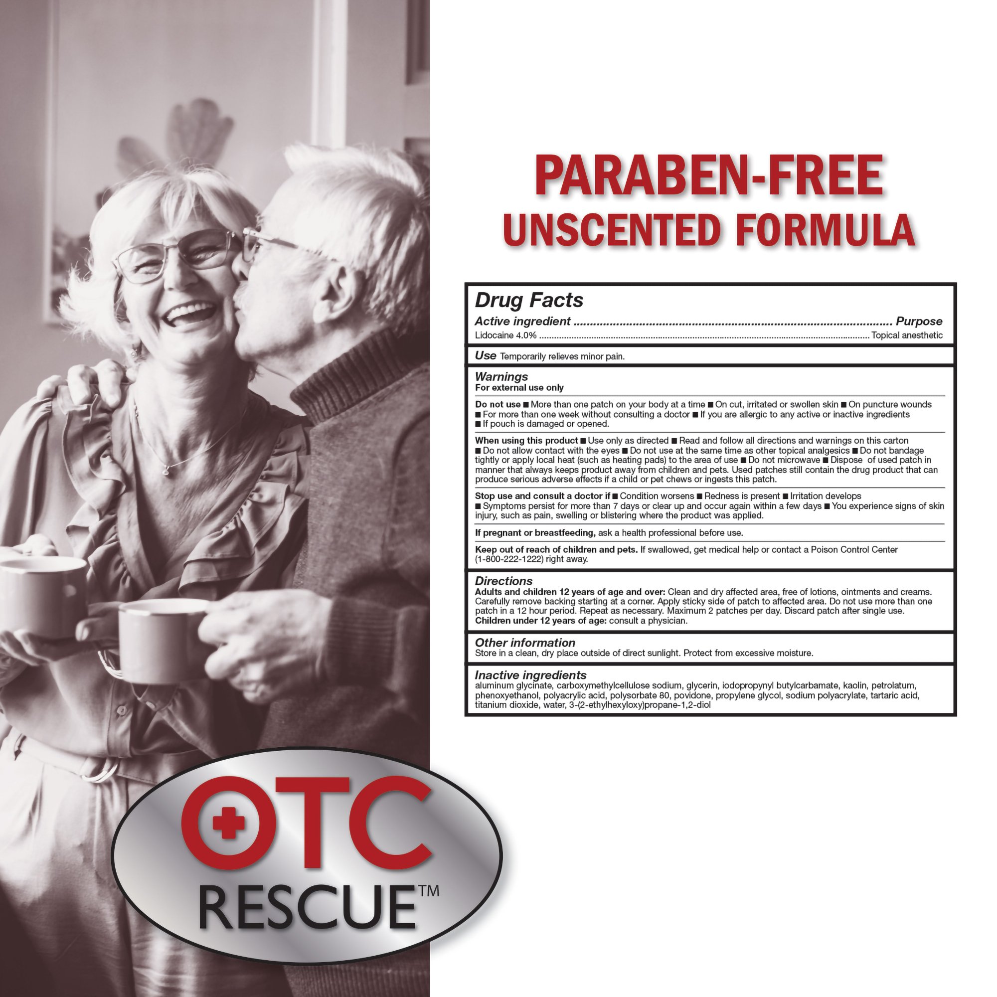 Veridian Healthcare LLC 30-91130PF - OTC Rescue™ Lidocaine Topical Pain Relief Patch - 1/Each, 8/Case