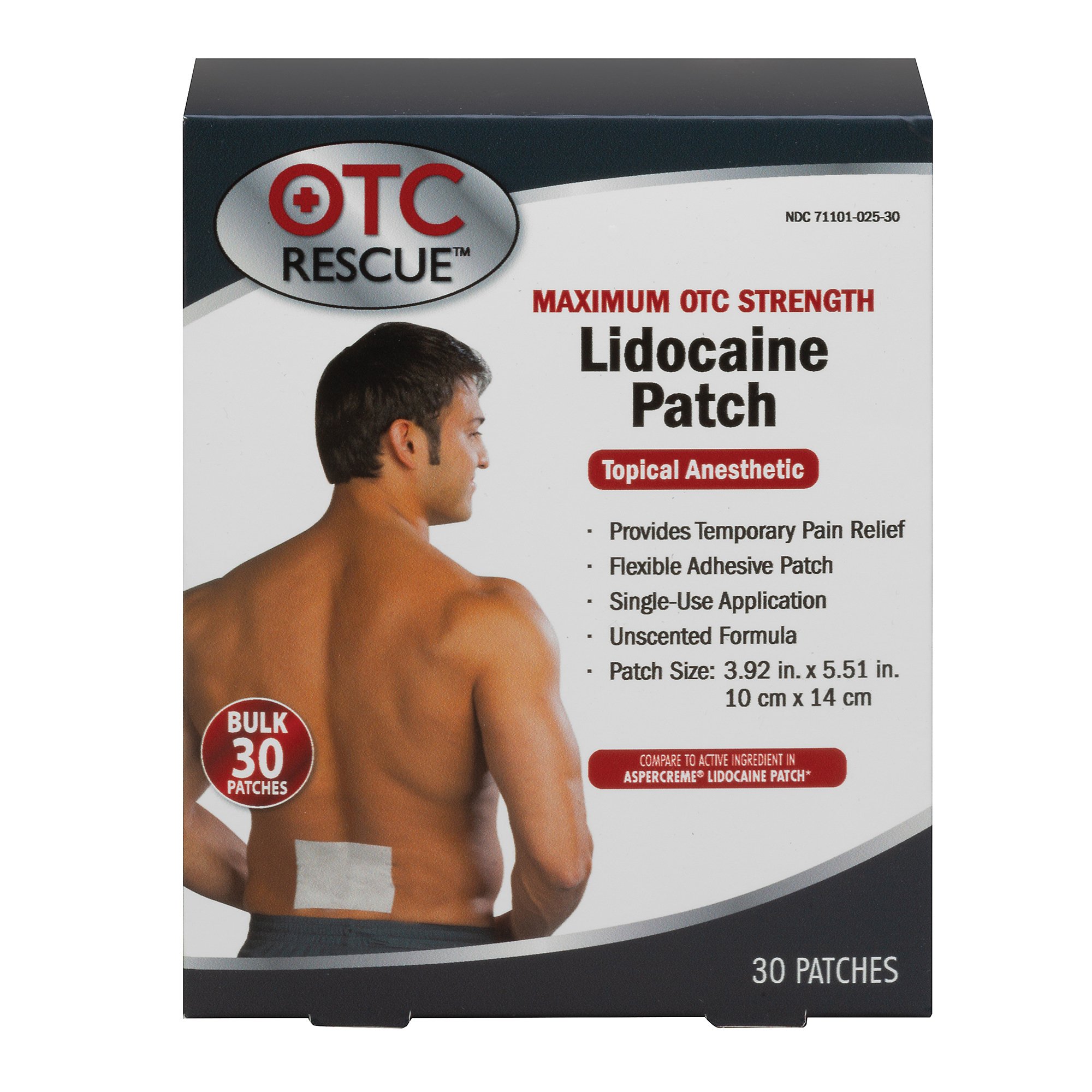 Veridian Healthcare LLC 30-91130PF - OTC Rescue™ Lidocaine Topical Pain Relief Patch - 1/Each, 8/Case
