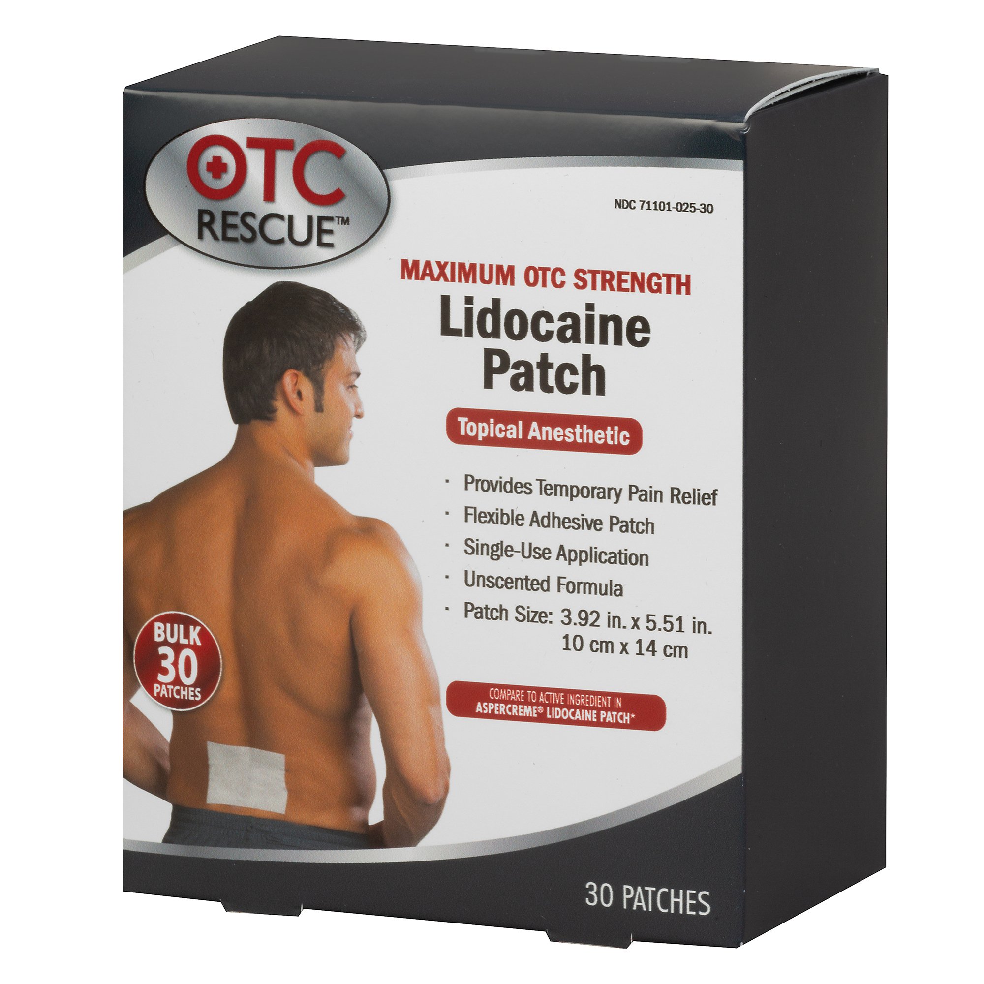 Veridian Healthcare LLC 30-91130PF - OTC Rescue™ Lidocaine Topical Pain Relief Patch - 1/Each, 8/Case