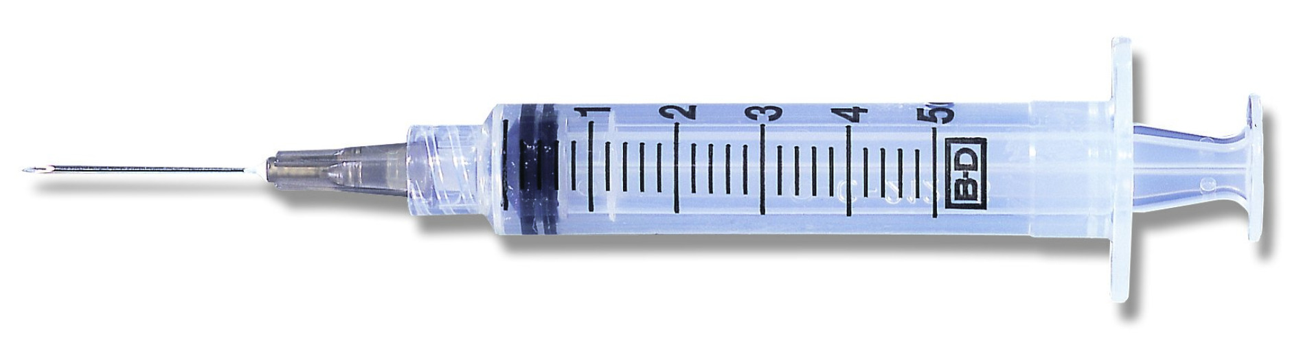 BD 309632 - PrecisionGlide™ 5 mL Syringe w/ Hypodermic Needle, 21 Gauge, 1" Needle Length - 100/Box, 400/Case