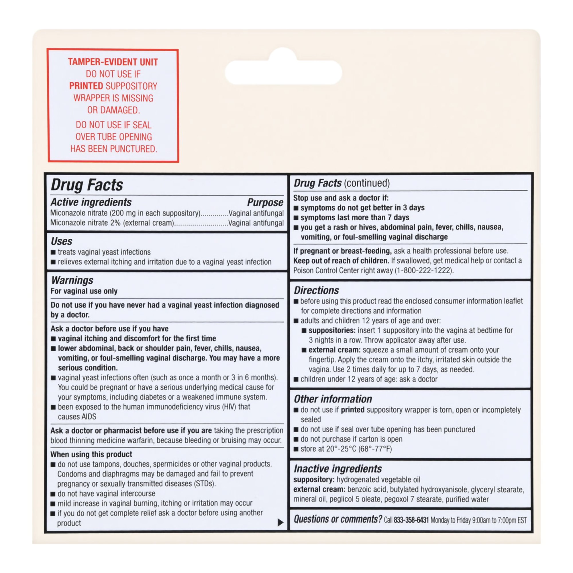 McKesson Brand 70677122601 - Foster & Thrive™ 2% Miconazole Nitrate Vaginal Antifungal Kit - 1/Each