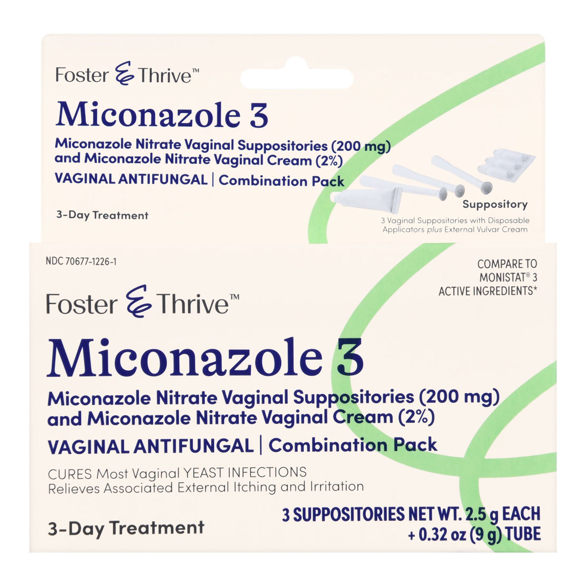McKesson Brand - 70677122601 Foster & Thrive™ 2% Miconazole Nitrate Vaginal Antifungal Kit