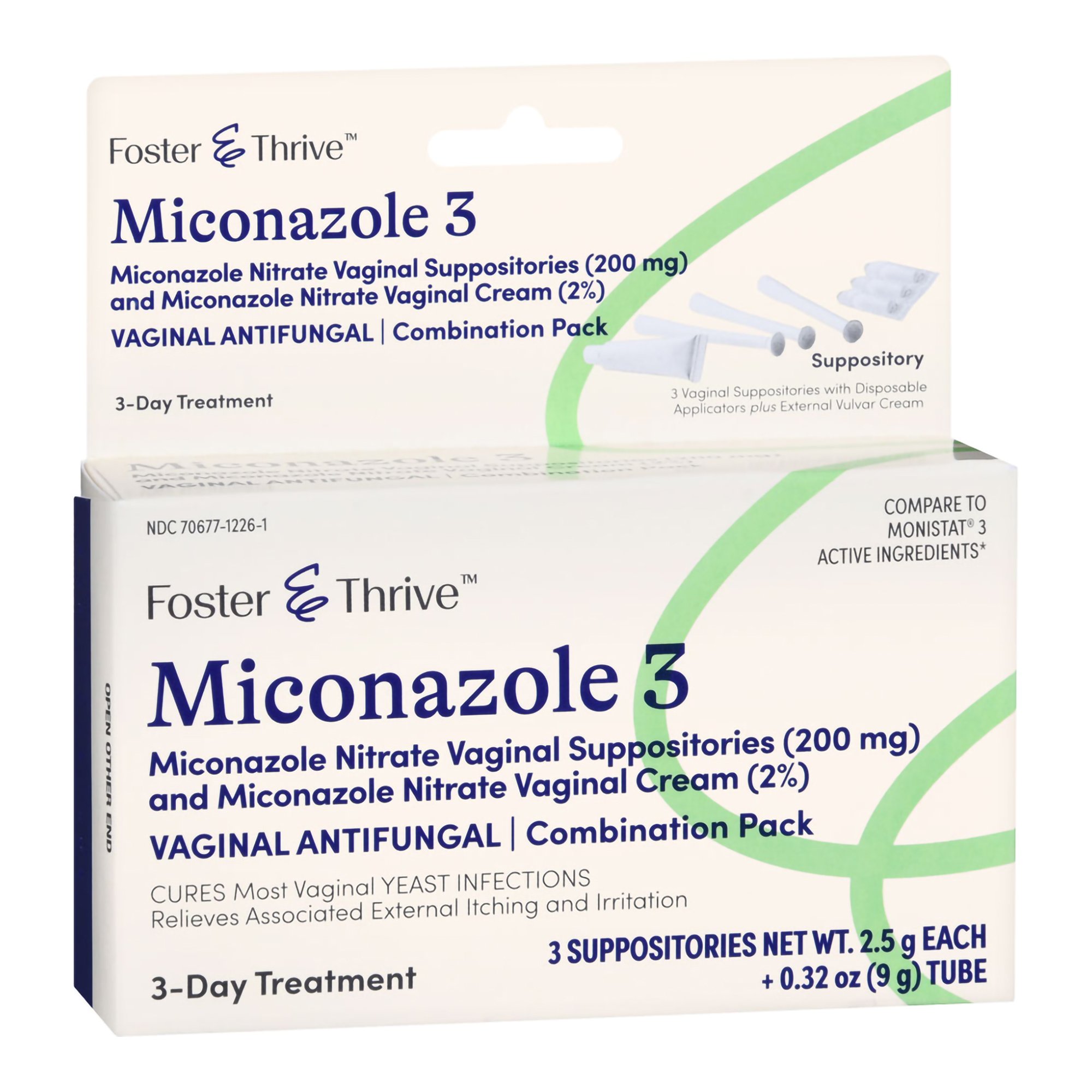 McKesson Brand 70677122601 - Foster & Thrive™ 2% Miconazole Nitrate Vaginal Antifungal Kit - 1/Each