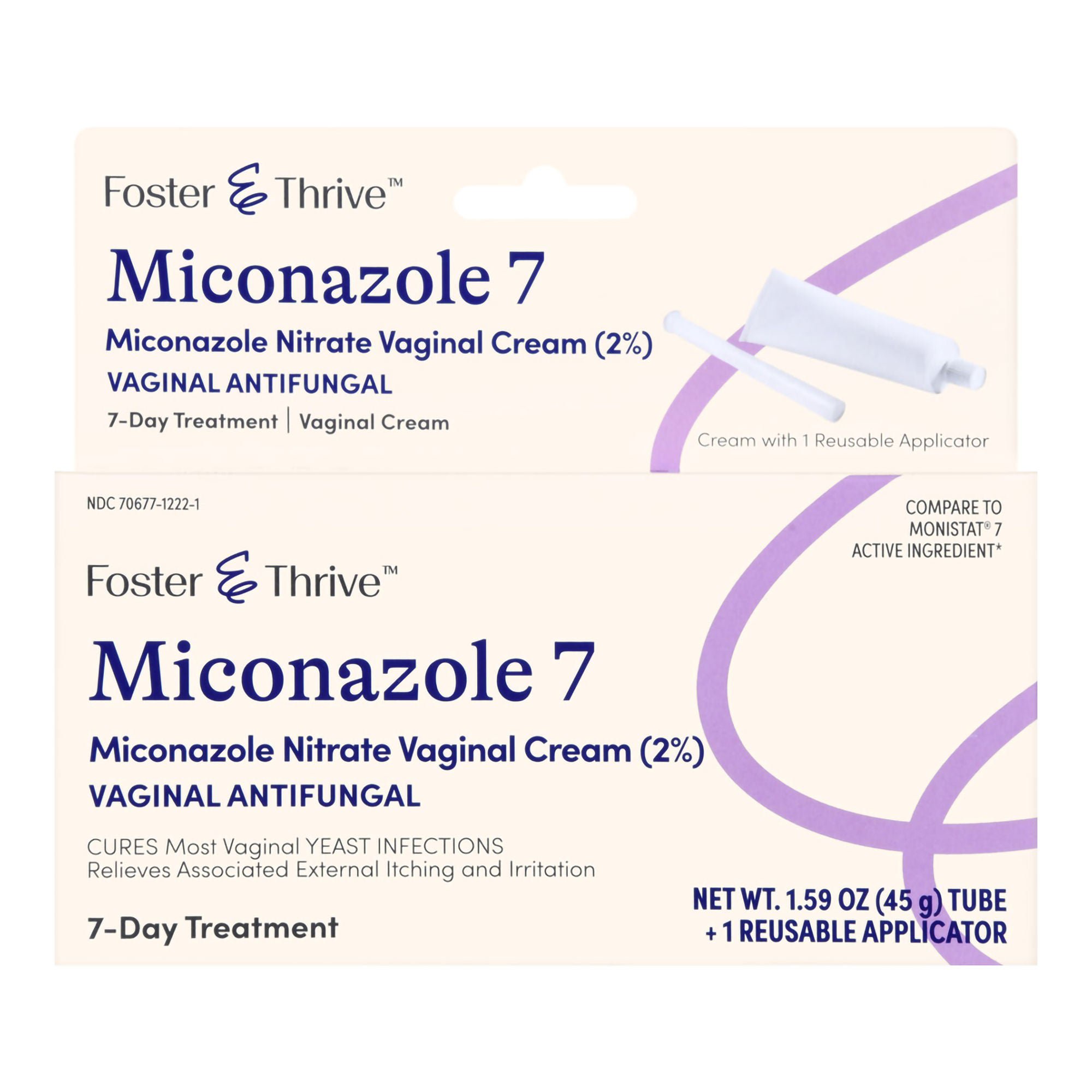 McKesson Brand - 70677122201 Foster & Thrive™ 2% Miconazole Vaginal Cream with Reusable Applicator