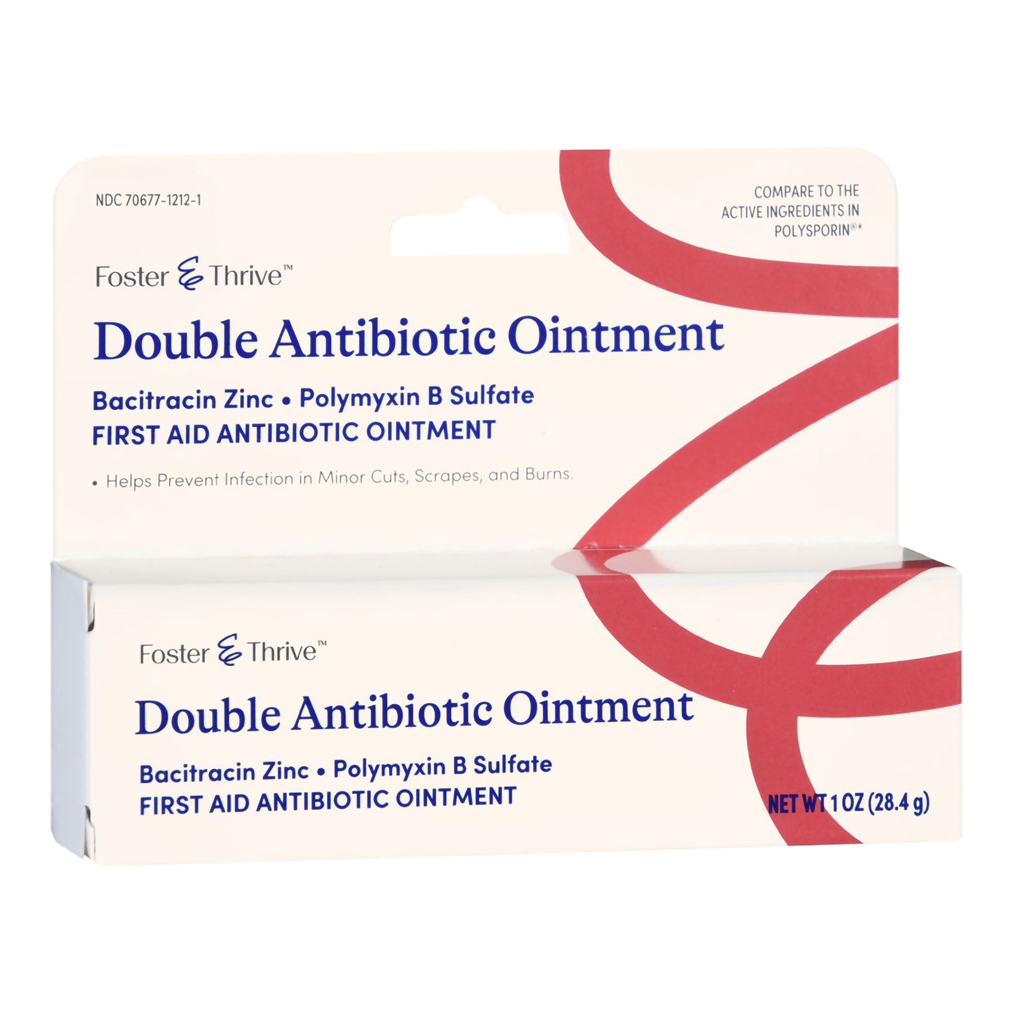 McKesson Brand 70677121201 - Foster & Thrive™ Double Antibiotic Bacitracin Zinc Polymyxin B Sulfate Ointment - 1/Each