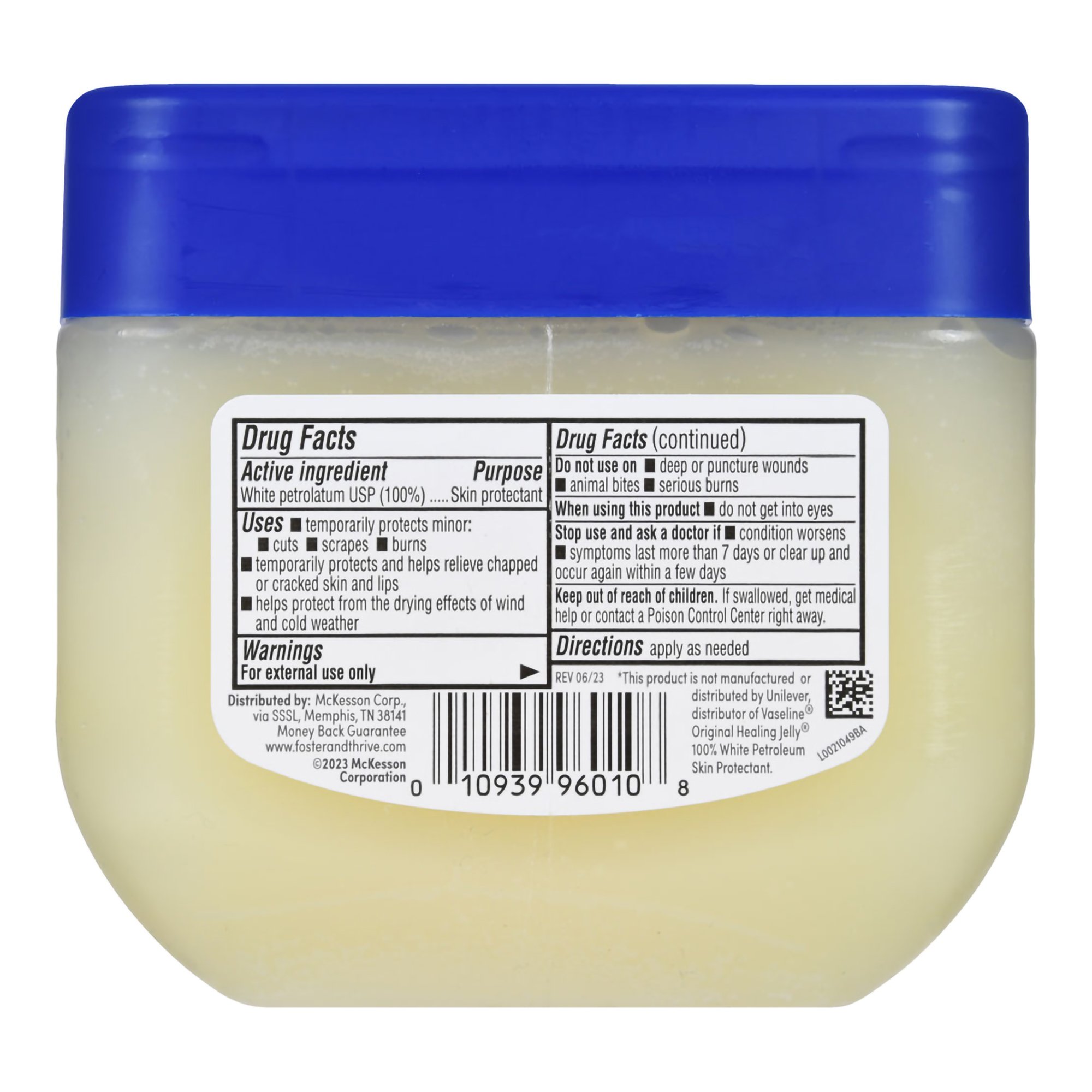 McKesson Brand 70677123502 - Foster & Thrive™ Petrolatum Jelly, 13-ounce jar - 1/Each