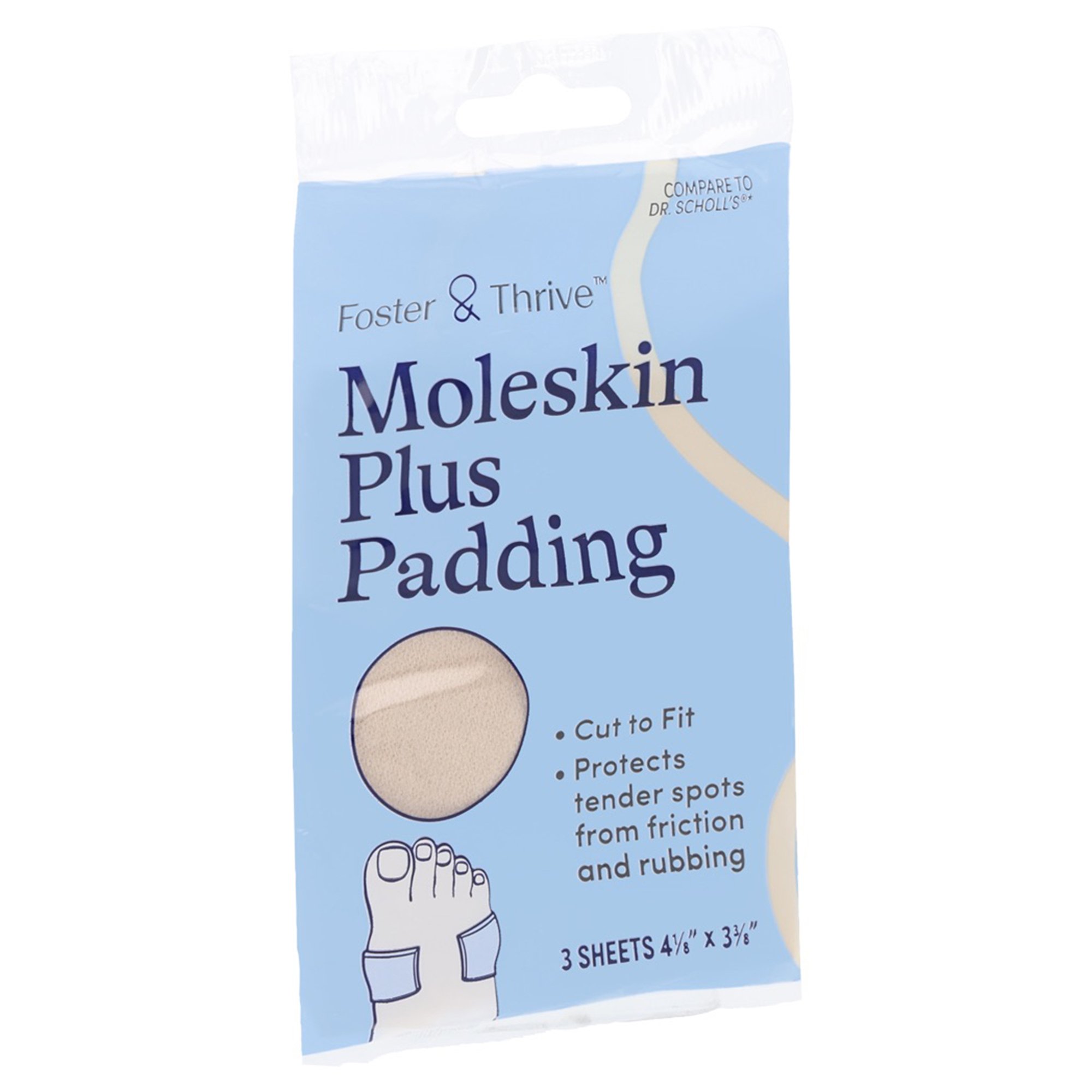 McKesson Brand 01093996030 - Foster & Thrive™ Moleskin Plus Padding - 3/Pack