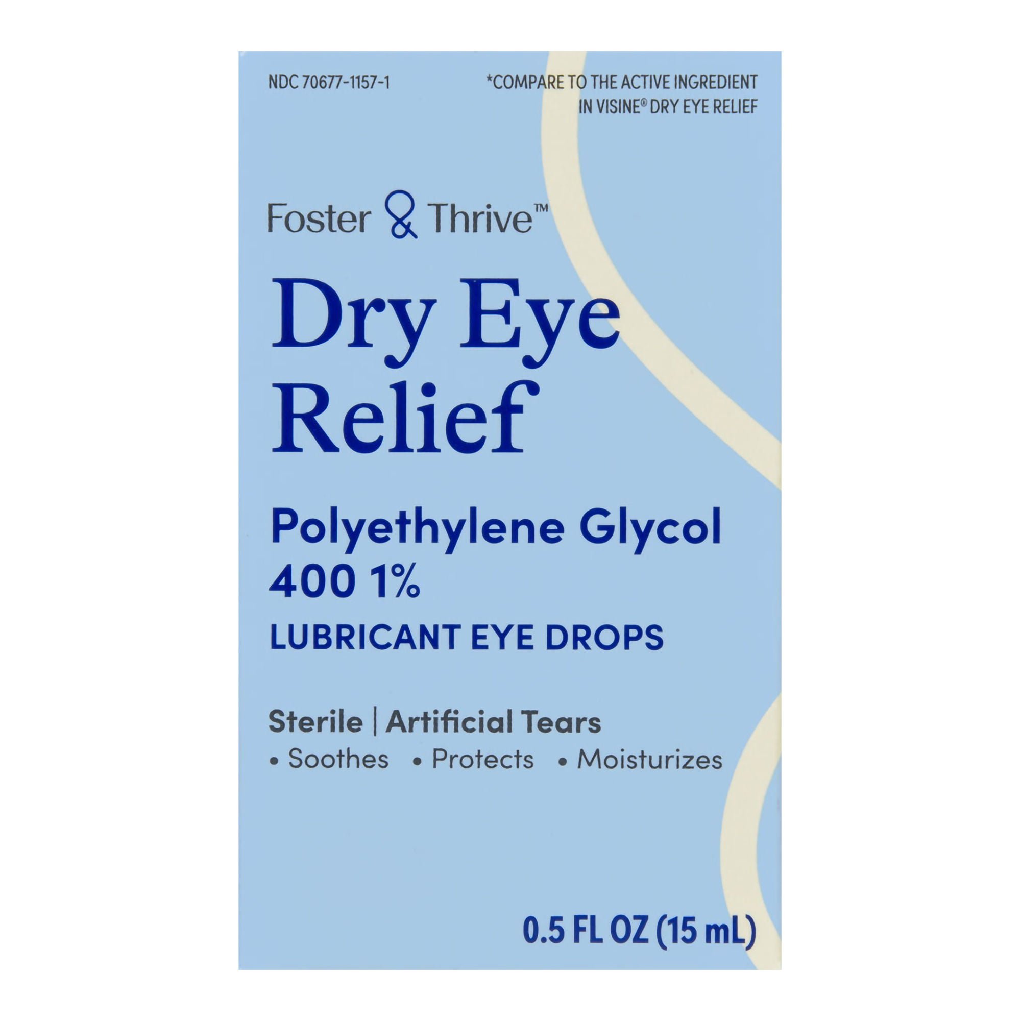 McKesson Brand - 70677115701 Foster & Thrive™ Dry Eye Relief Polyethylene Glycol 400 1% Lubricant Eye Drops