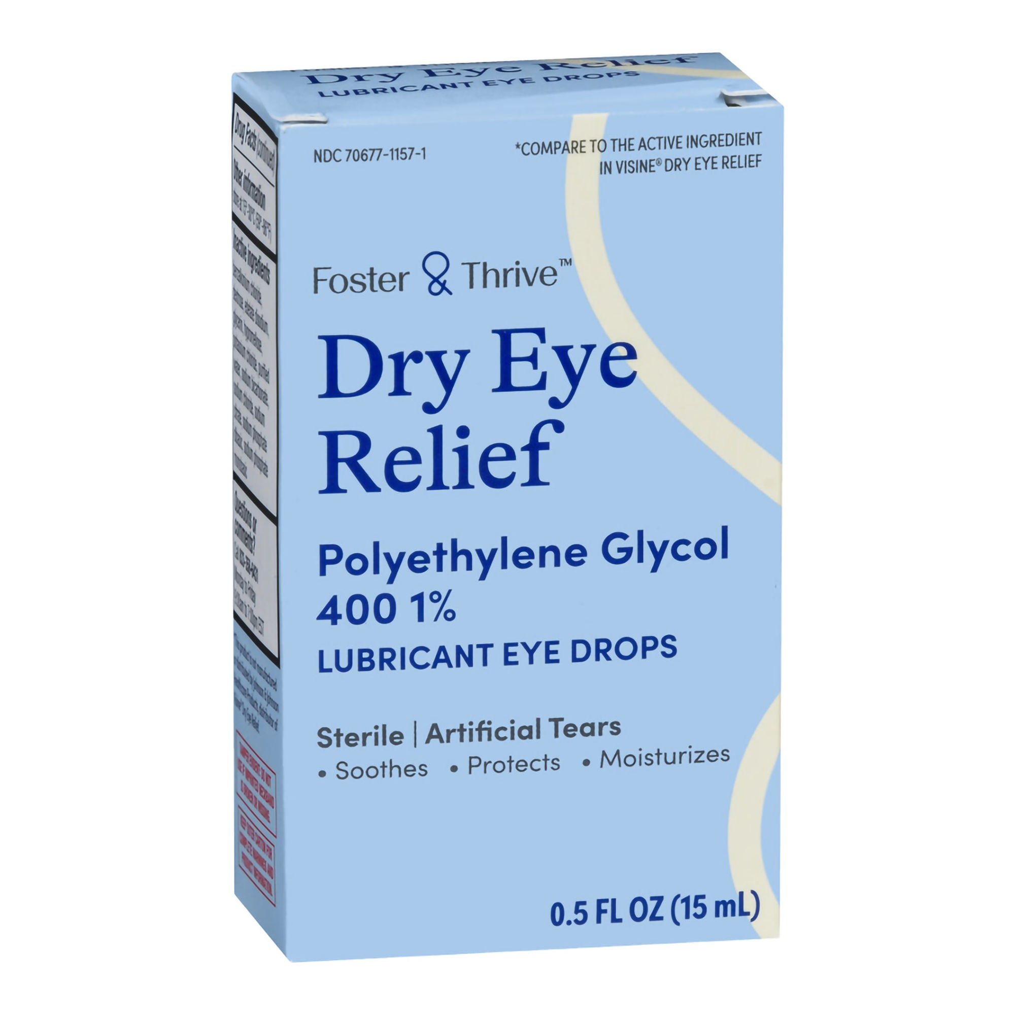 McKesson Brand - 70677115701 Foster & Thrive™ Dry Eye Relief Polyethylene Glycol 400 1% Lubricant Eye Drops
