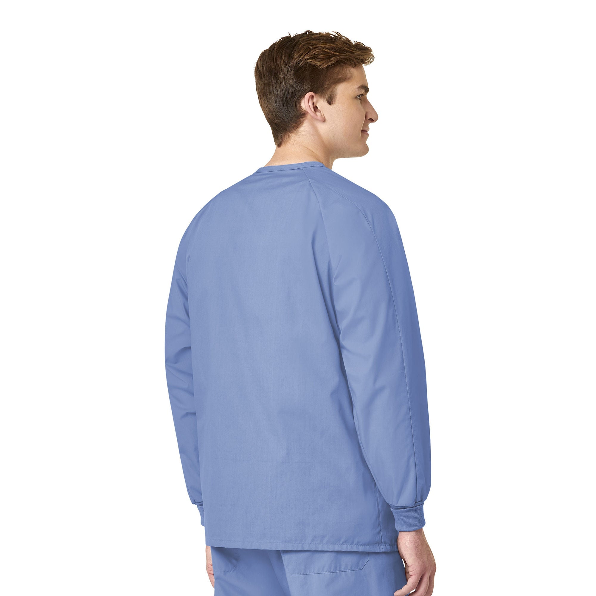 Fashion Seal Uniforms - 6722-4XL Warm-Up Jacket Fashion Seal Ceil Blue 4X-Large Hip Length 45% Polyester / 55% Cotton Reusable