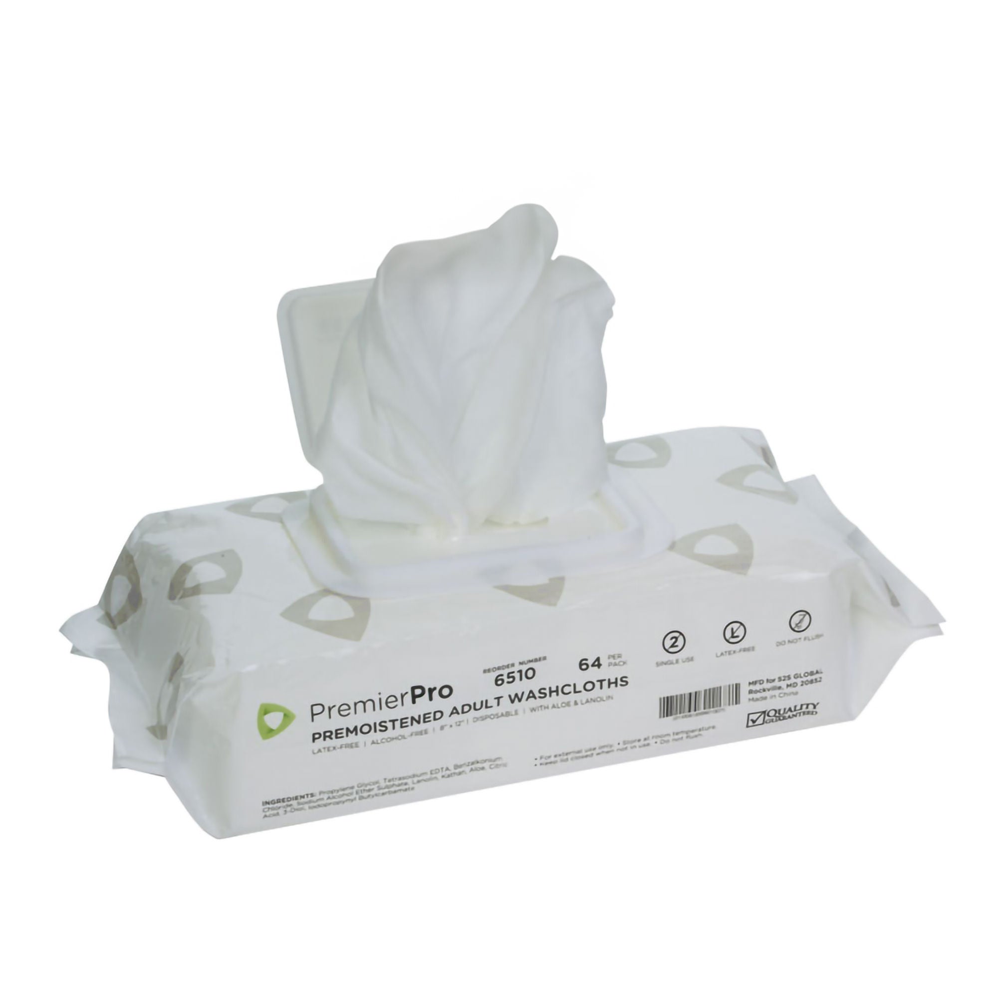 S2S Global - 6510 Personal Cleansing Wipe PremierPro™ Soft Pack Fresh Scent 64 Count