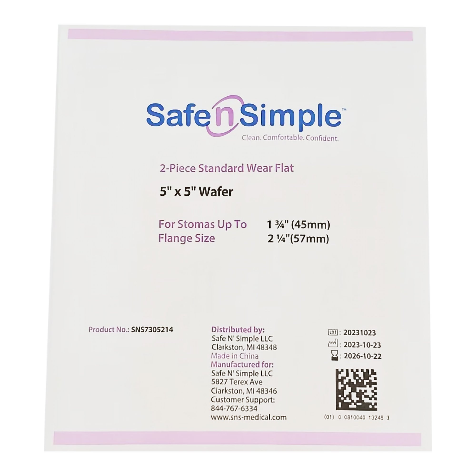 Safe n Simple Ostomy Barrier SNS7305214 by Safe N Simple