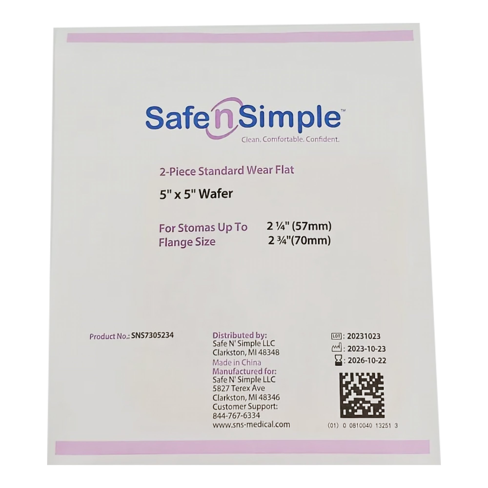 Safe n Simple Ostomy Barrier SNS7305234 by Safe N Simple