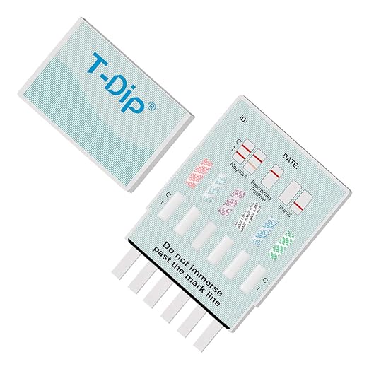 Wondfo USA Co Ltd - WDOA-264 Drugs of Abuse Test Kit T-Dip® AMP, BZO, COC, mAMP/MET, OPI, THC 25 Tests CLIA Waived