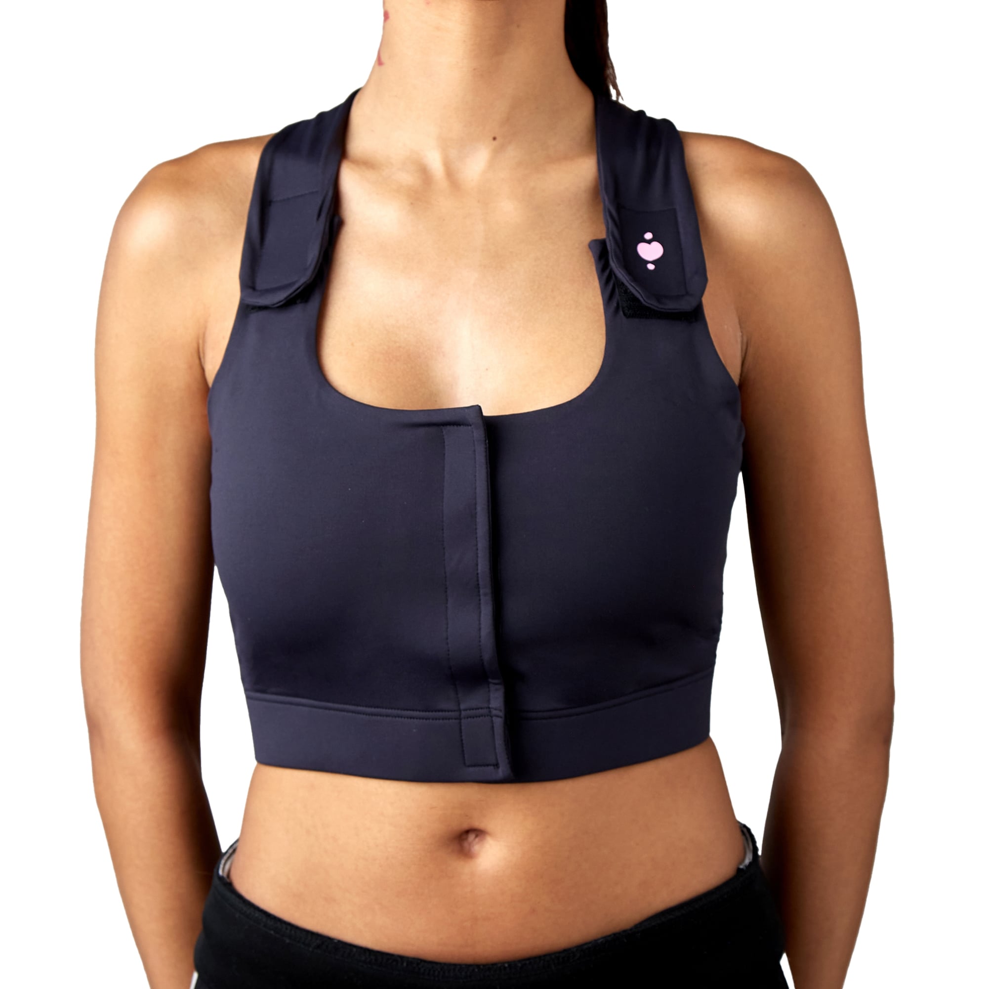 heart&core Sports and Medical LLC HC00003BL - Serena Post Surgical Bra, Black, Large - 1/Each, 36/Case