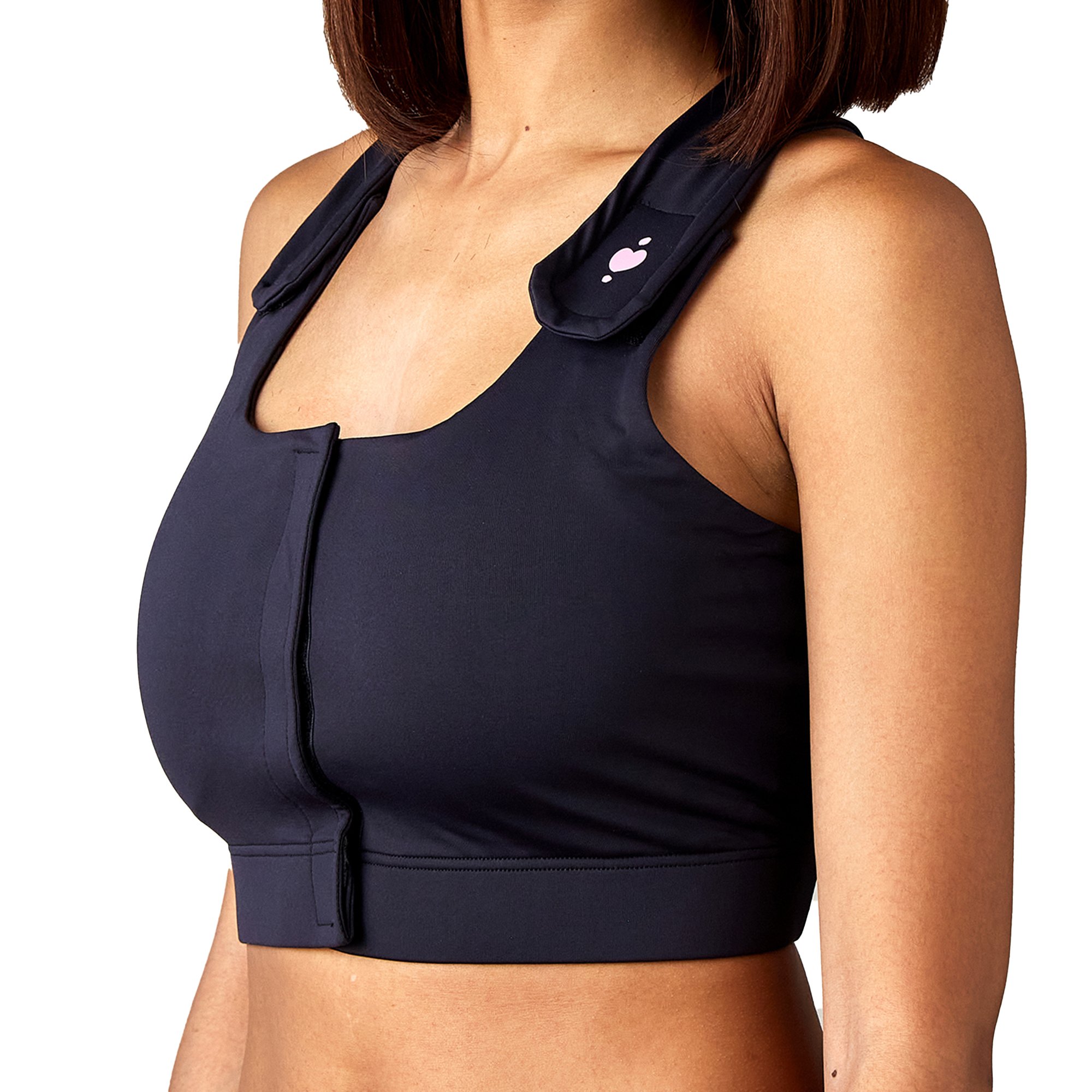 heart&core Sports and Medical LLC HC00003BL - Serena Post Surgical Bra, Black, Large - 1/Each, 36/Case