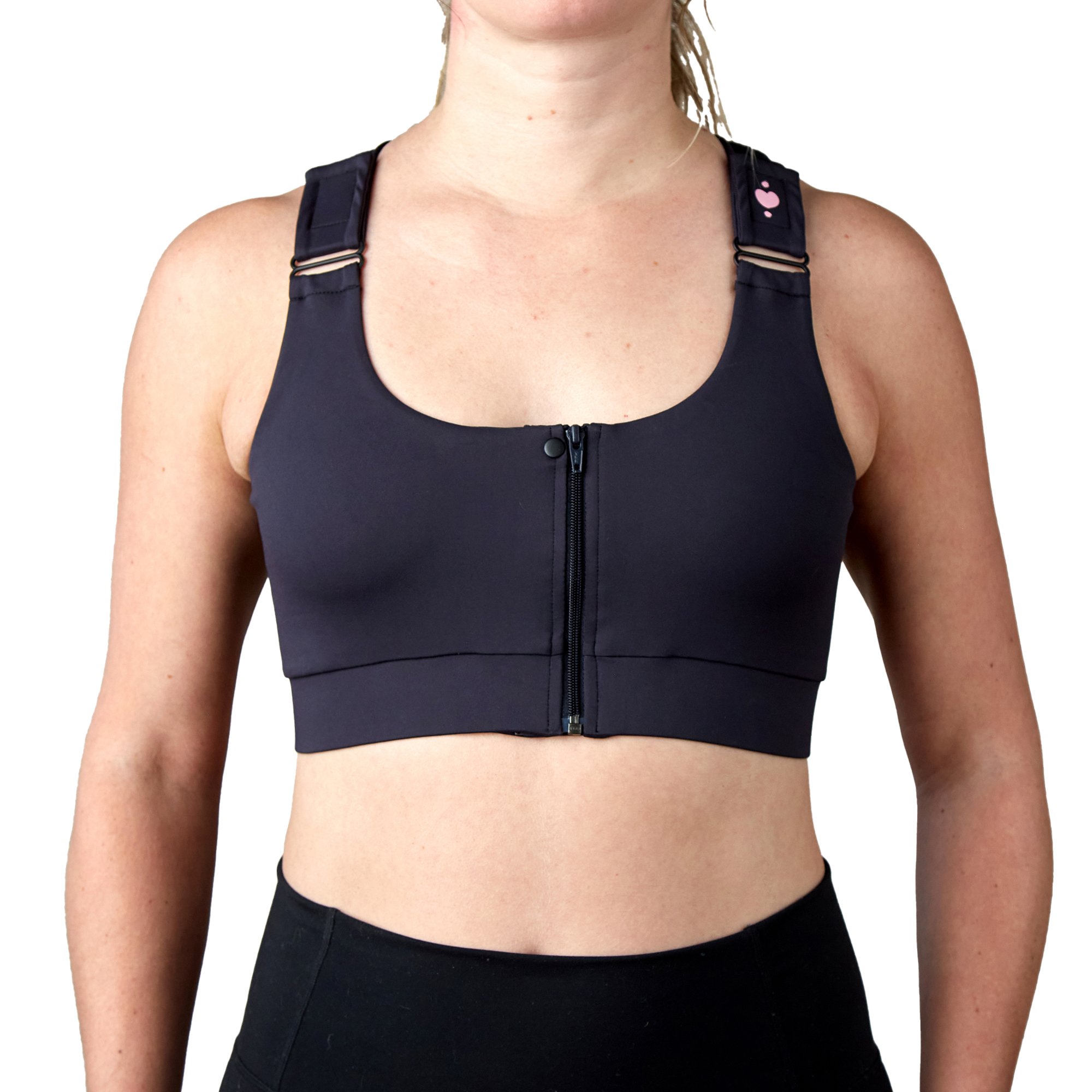 heart&core Sports and Medical LLC HC00006BXS - Shirl Post Surgical Bra, Black, Extra Small - 1/Each, 36/Case