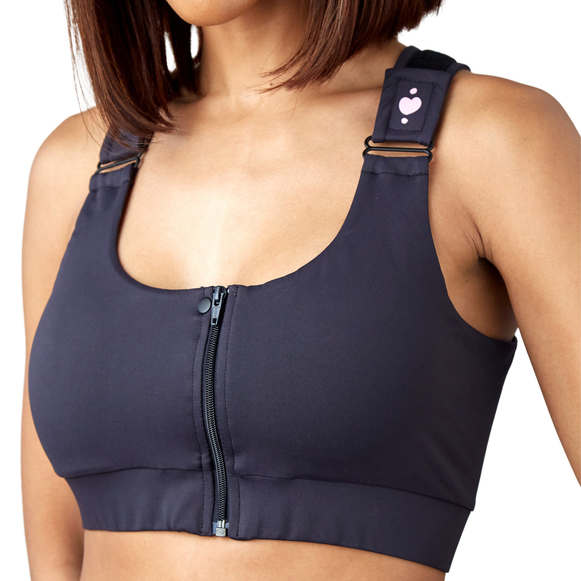 heart&core Sports and Medical LLC HC00006BL - Shirl Post Surgical Bra, Black, Large - 1/Each, 36/Case