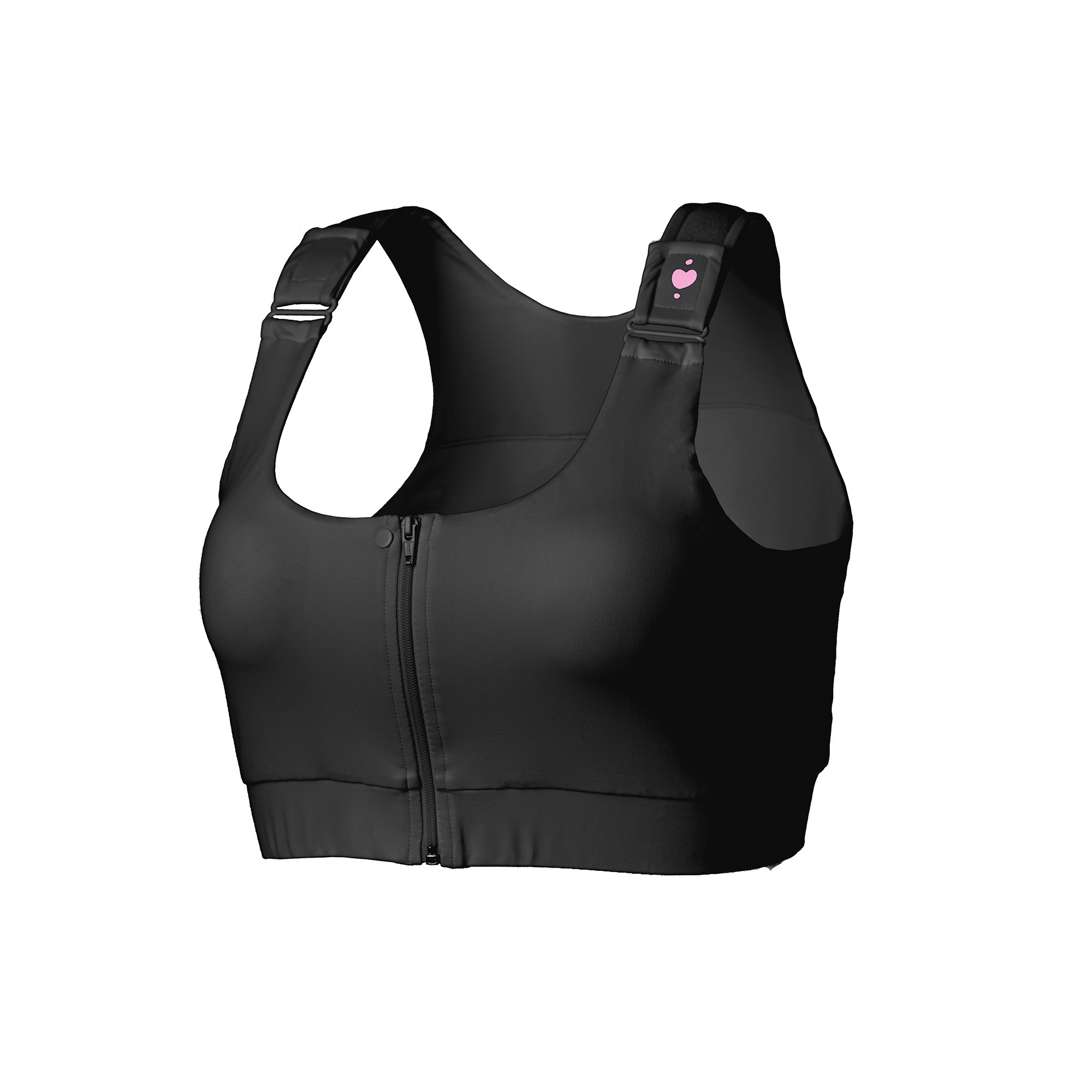 heart&core Sports and Medical LLC HC00006BL - Shirl Post Surgical Bra, Black, Large - 1/Each, 36/Case