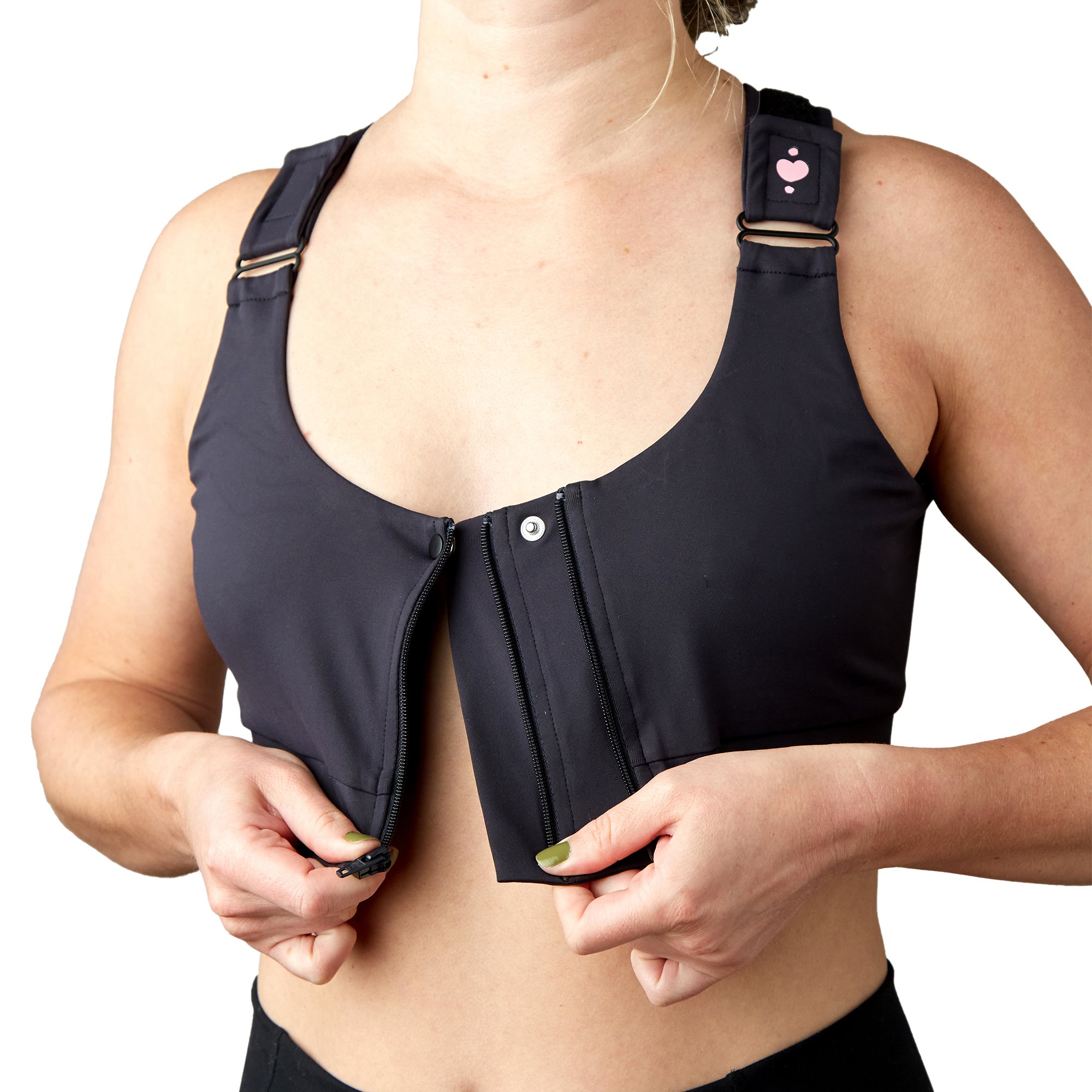 heart&core Sports and Medical LLC HC00006BXL - Shirl Post Surgical Bra, Black, Extra Large - 1/Each, 36/Case