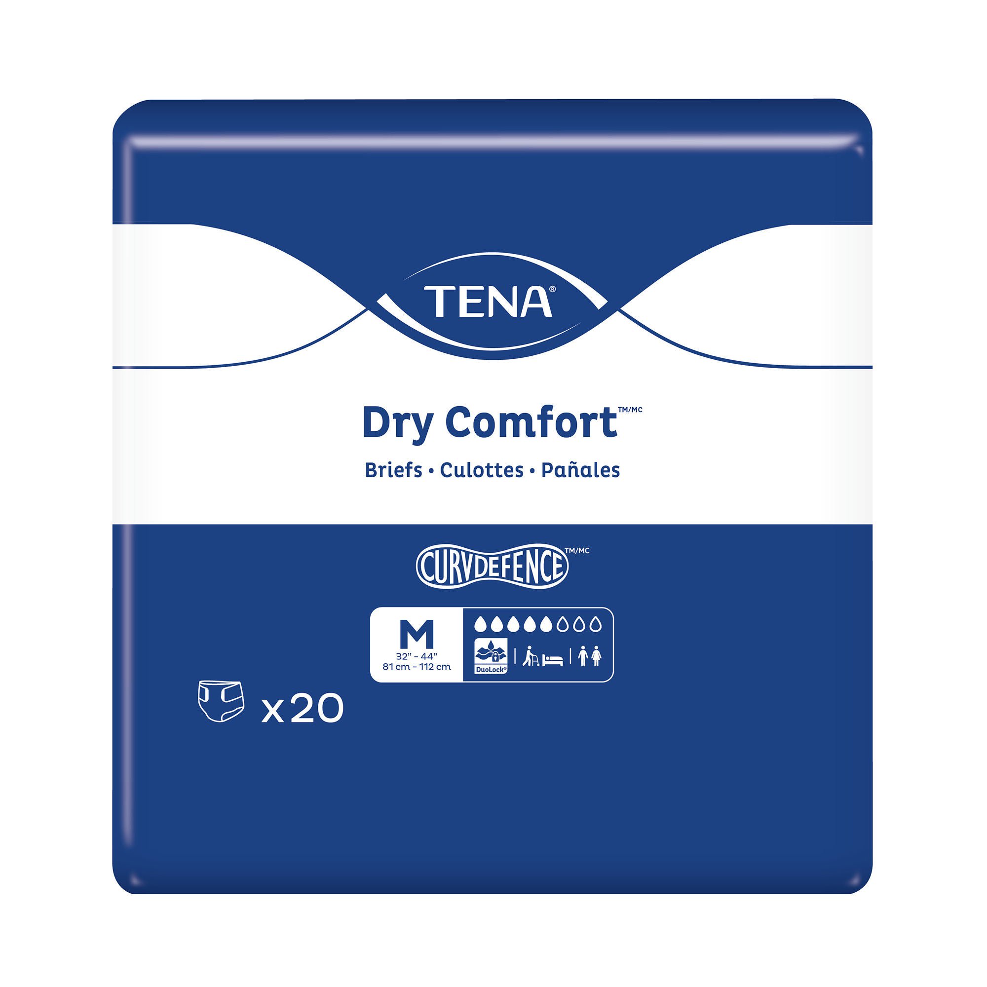 Essity HMS North America Inc - 67420 Tena® Dry Comfort™ Briefs with Curvdefence™