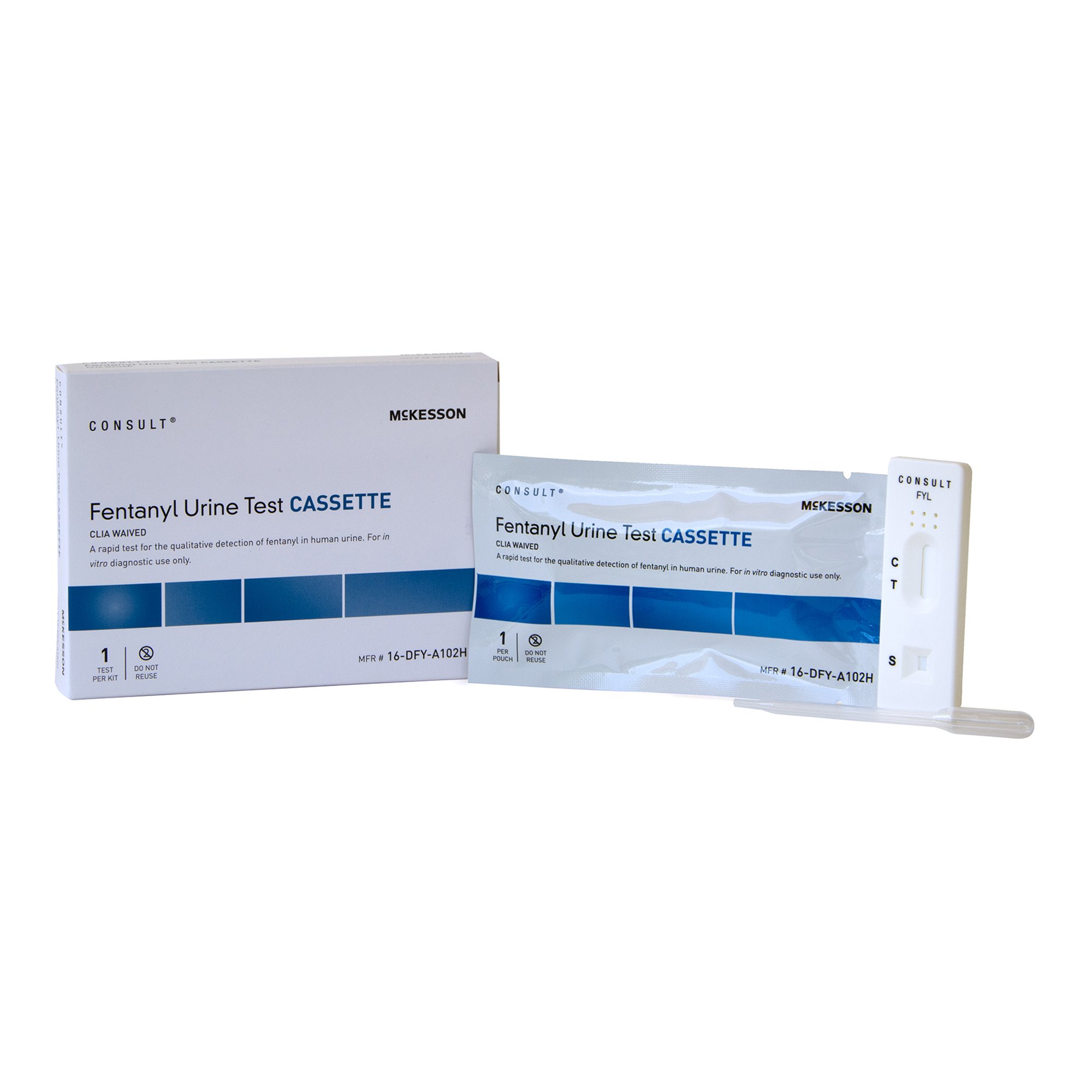 McKesson Brand 16-DFY-A102H - McKesson Consult® Over-the-Counter Test Kit for At-Home Use, Fentanyl - 1/Kit, 64/Case