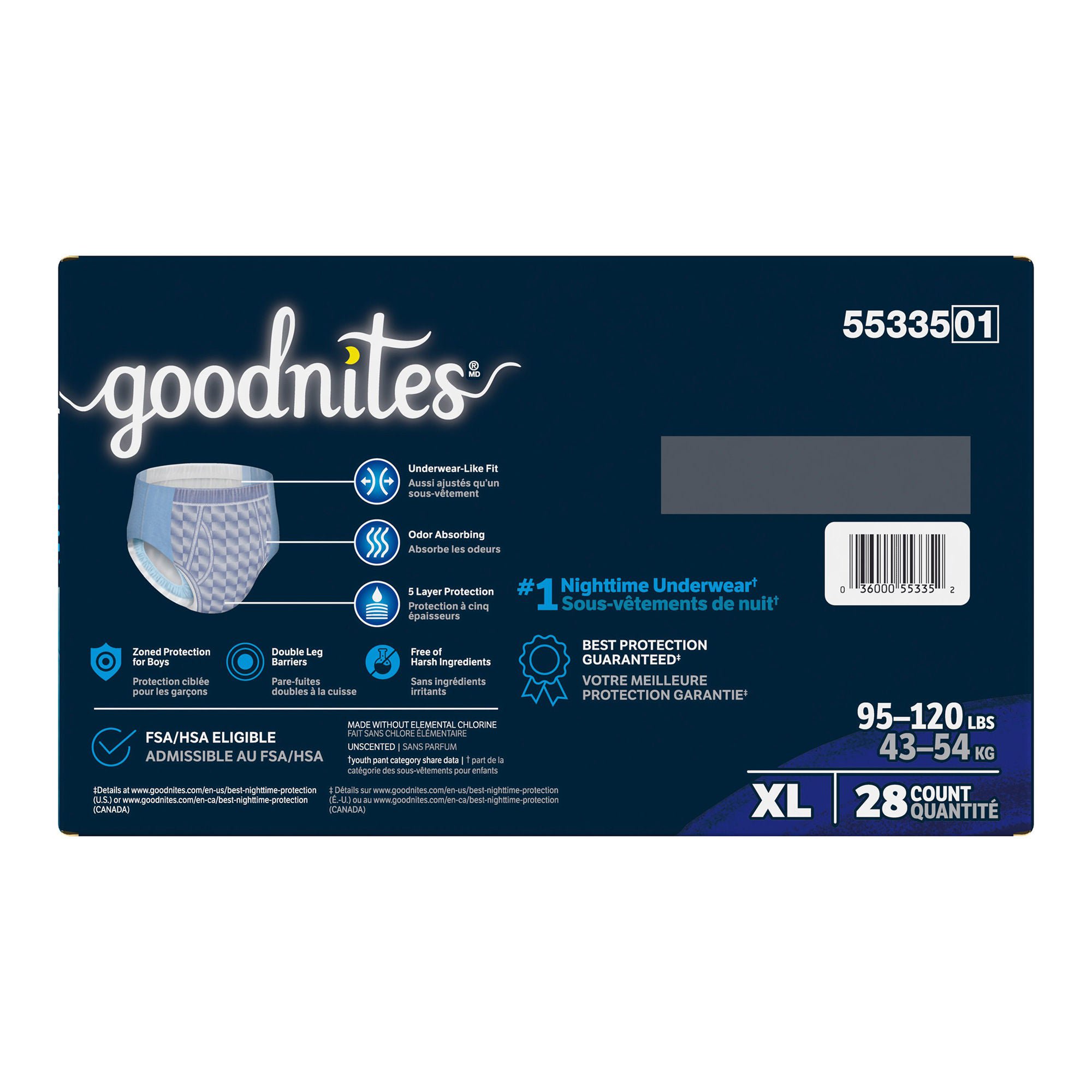  Extra Large for Boys weighing 95 – 140 lbs.