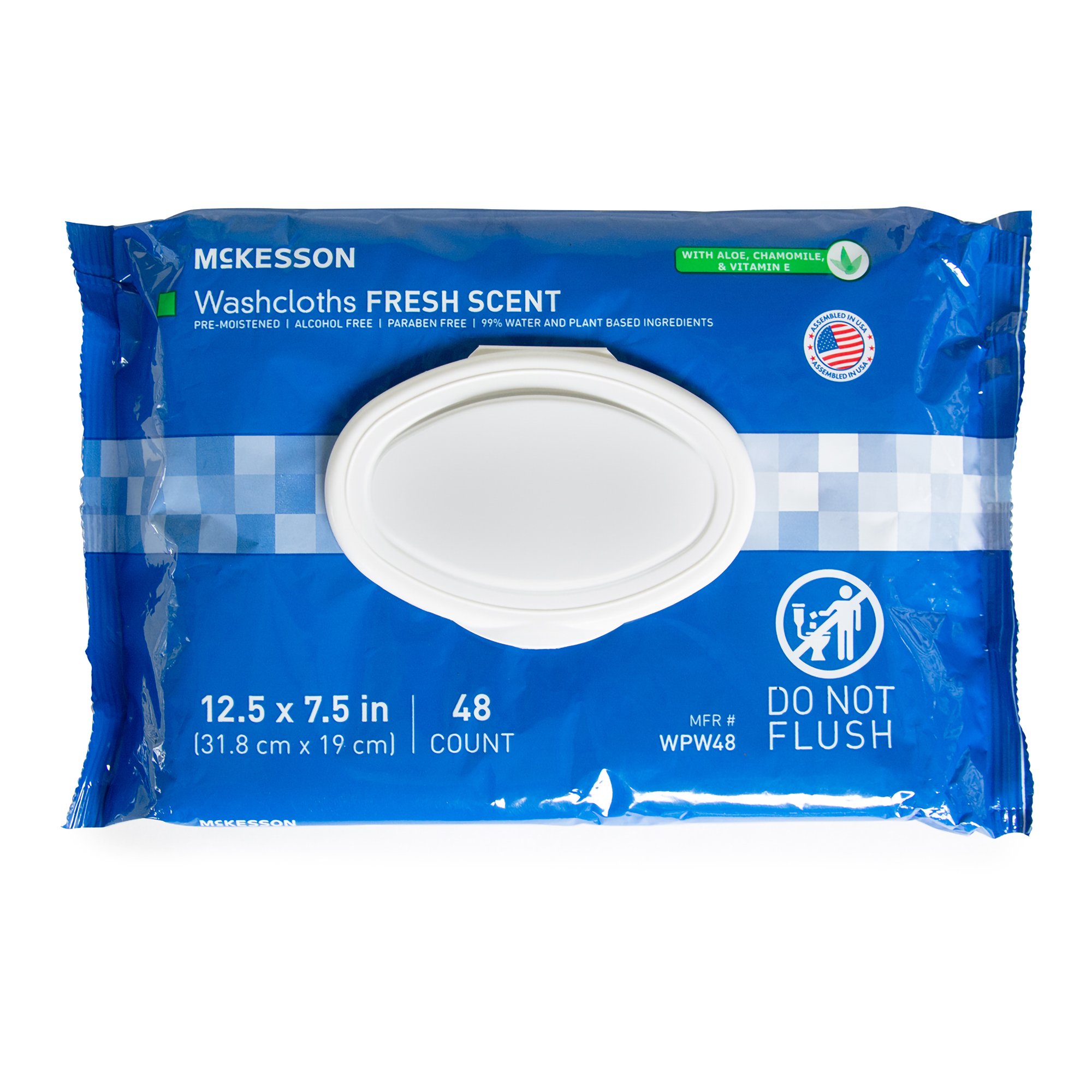 McKesson Brand WPW48 - McKesson® Fresh Scent Personal Cleansing Wipe, Nonflushable - 48/Pack, 576/Case